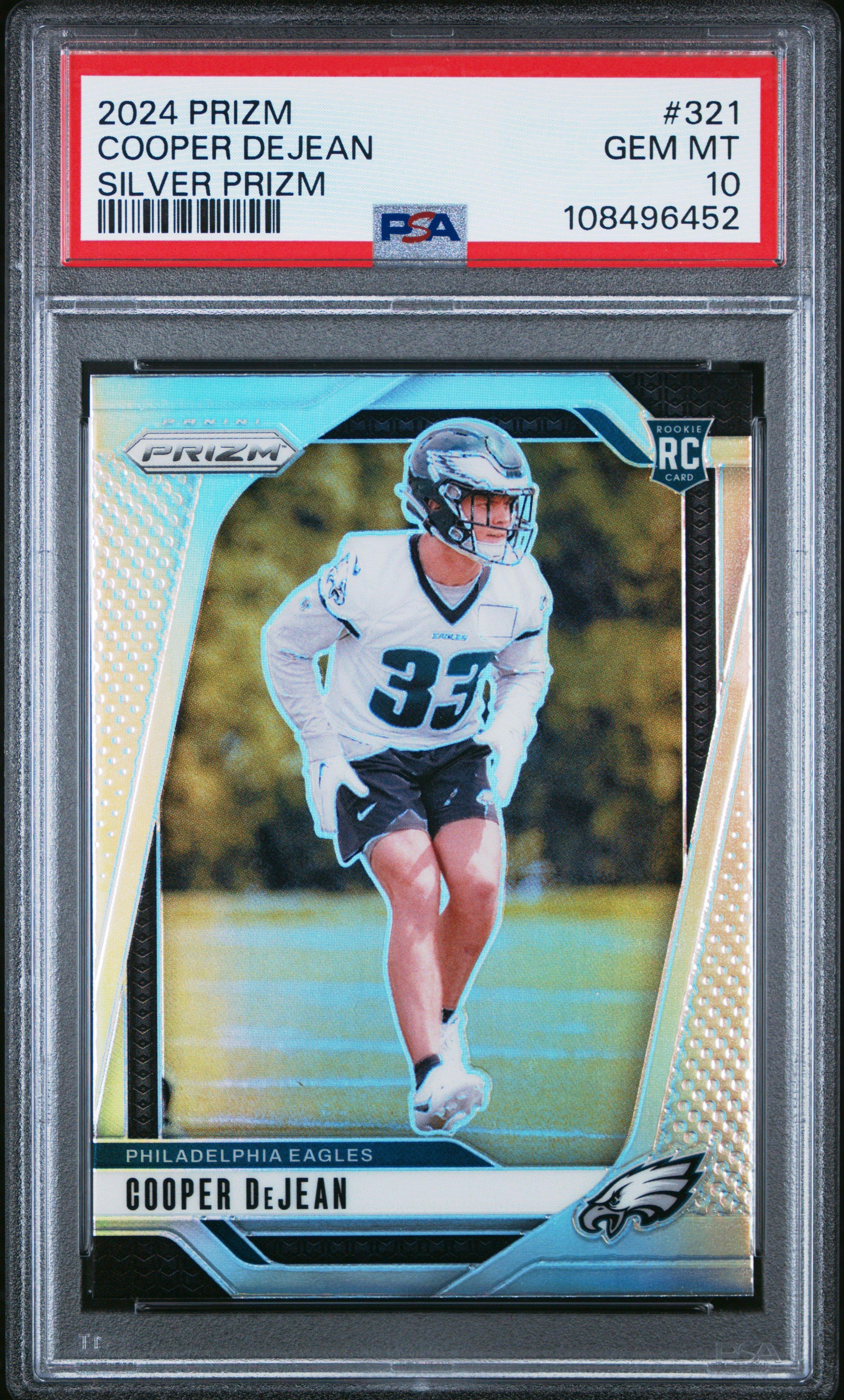 2024 Panini Prizm 321 Cooper Dejean Silver Prizm PSA 10
