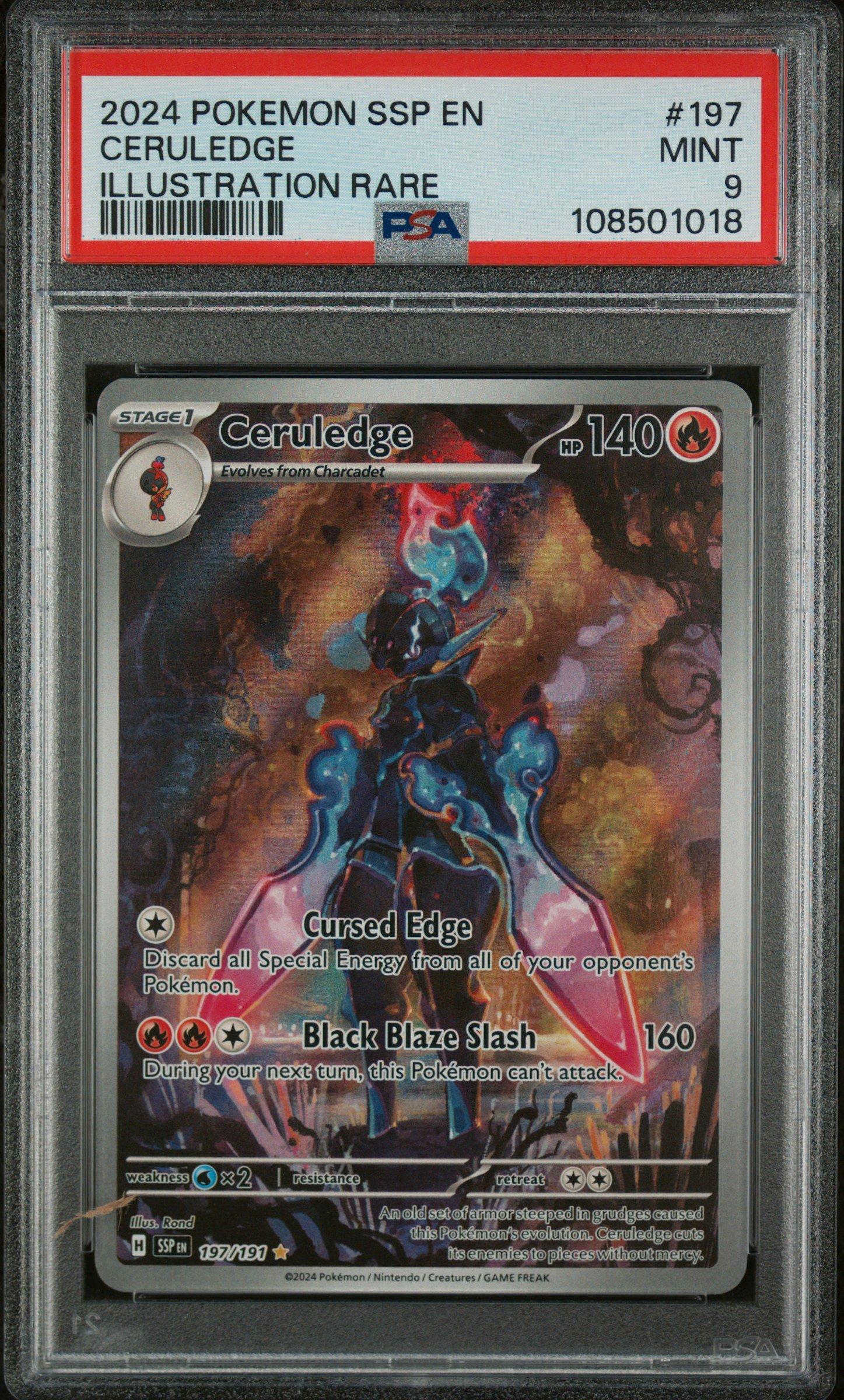 2024 Pokemon Ssp En-surging Sparks 197 Ceruledge Illustration Rare PSA 9