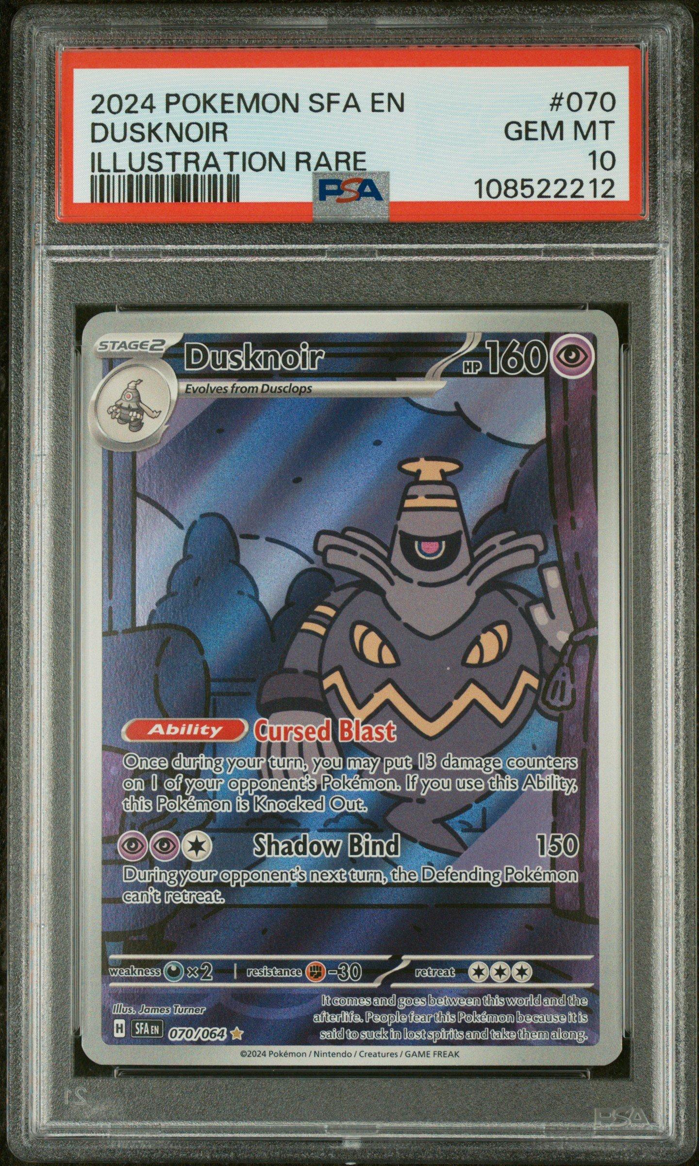 2024 Pokemon Sfa En-shrouded Fable 070 Dusknoir Illustration Rare