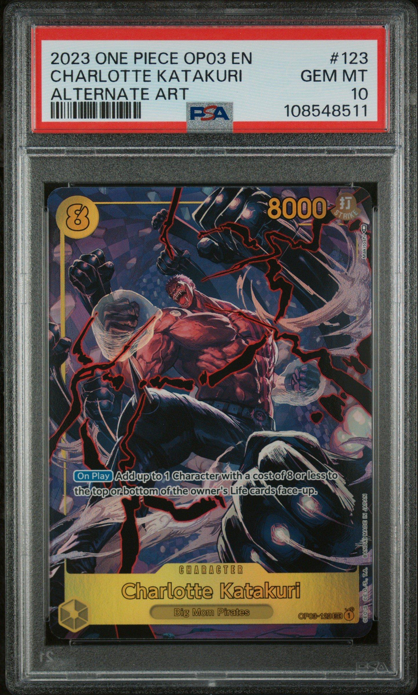 2023 One Piece Op03-pillars Of Strength 123 Charlotte Katakuri Alternate Art PSA 10
