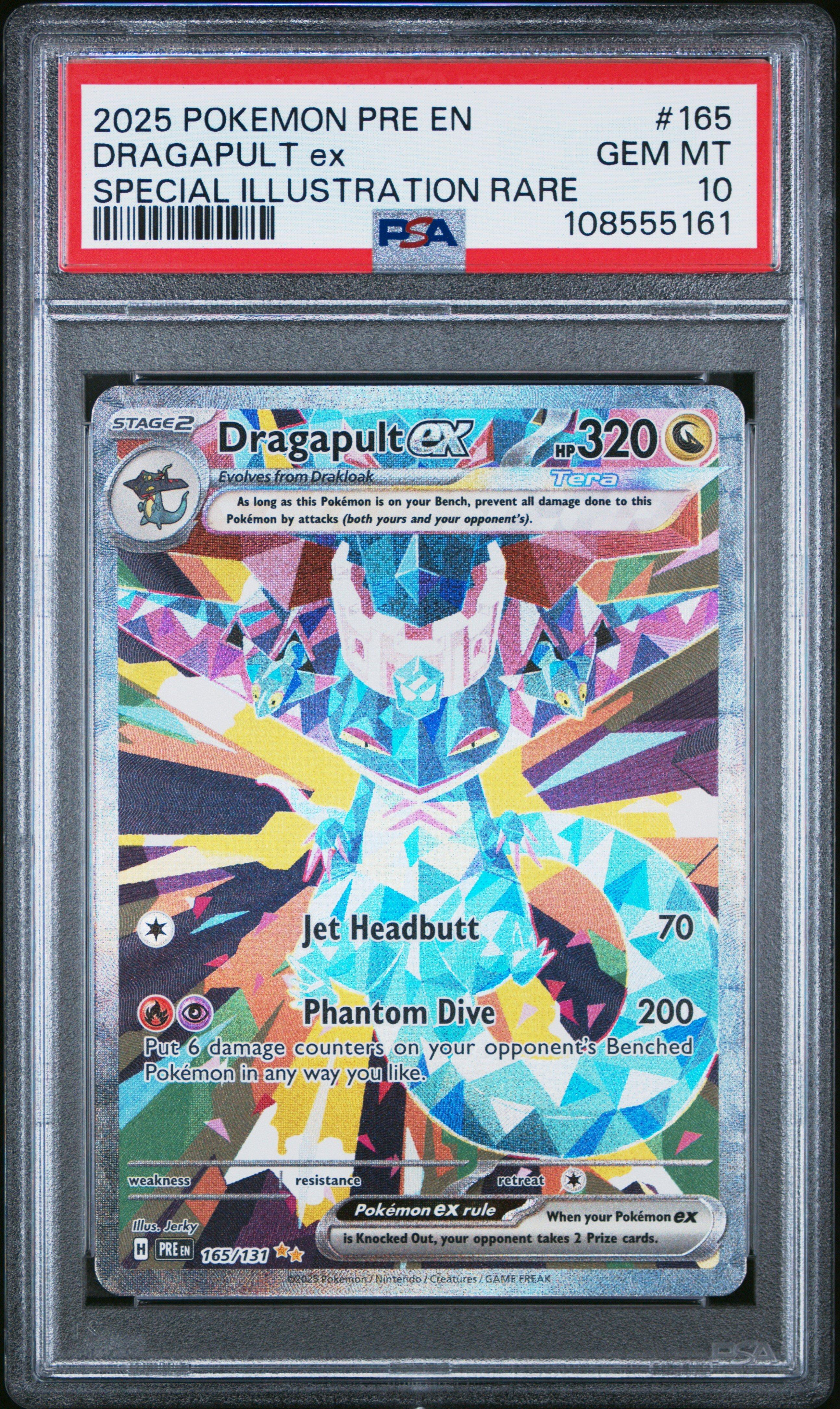 2025 Pokemon Pre En-prismatic Evolutions 165 Dragapult Ex Special
