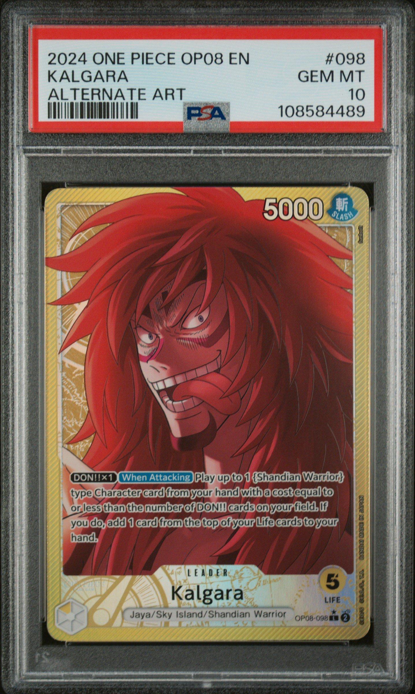 PSA10カルガラ #098 9705 2024 One Piece Op08-two Legends 098 Kalgara Alternate Art PSA 10