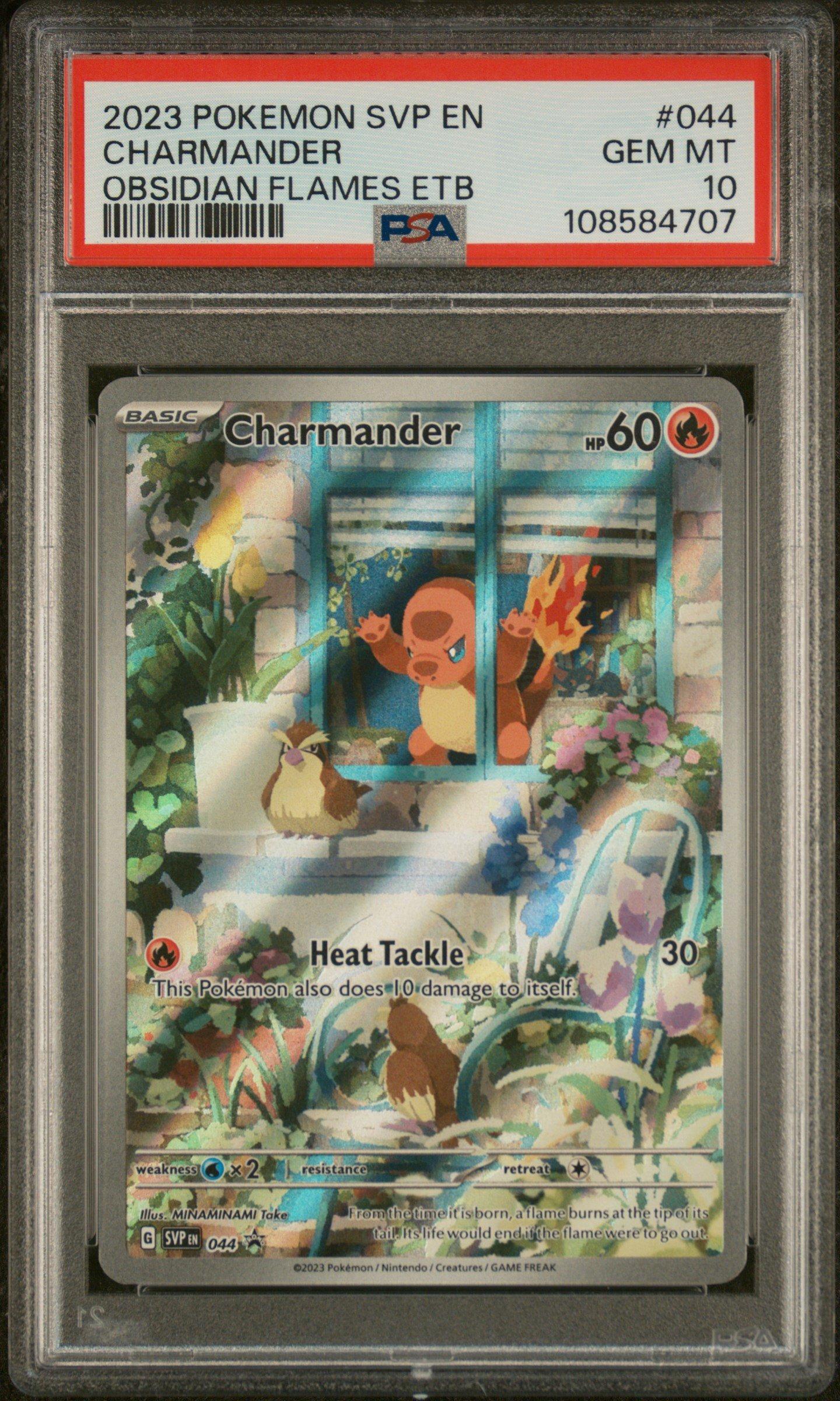ヒトカゲ 英語版Charmander PSA8 SVP EN 044 2023 Pokemon Svp En-sv Black Star Promo 044 Charmander Obsidian