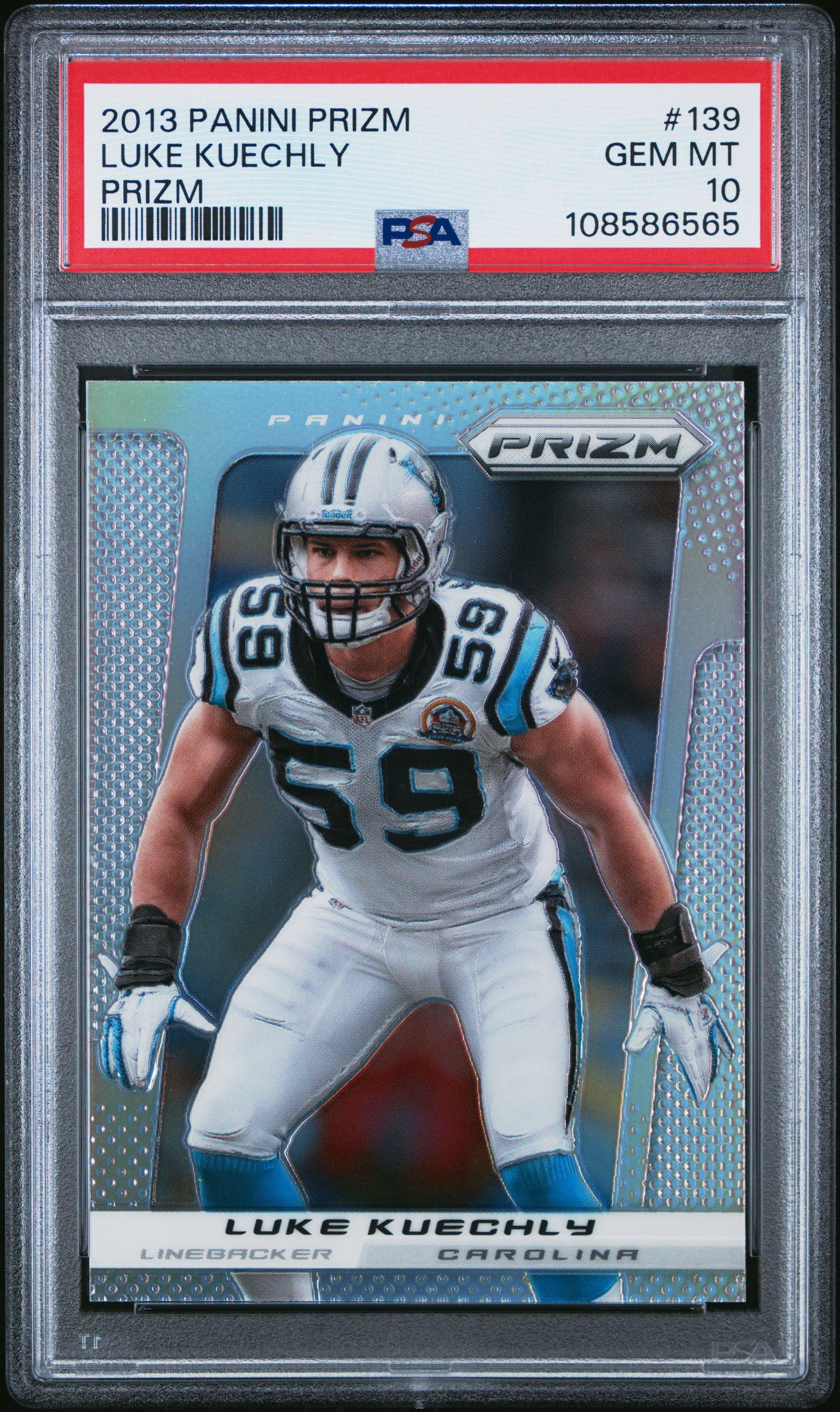 2013 Panini Prizm 139 Luke Kuechly Prizm PSA 10