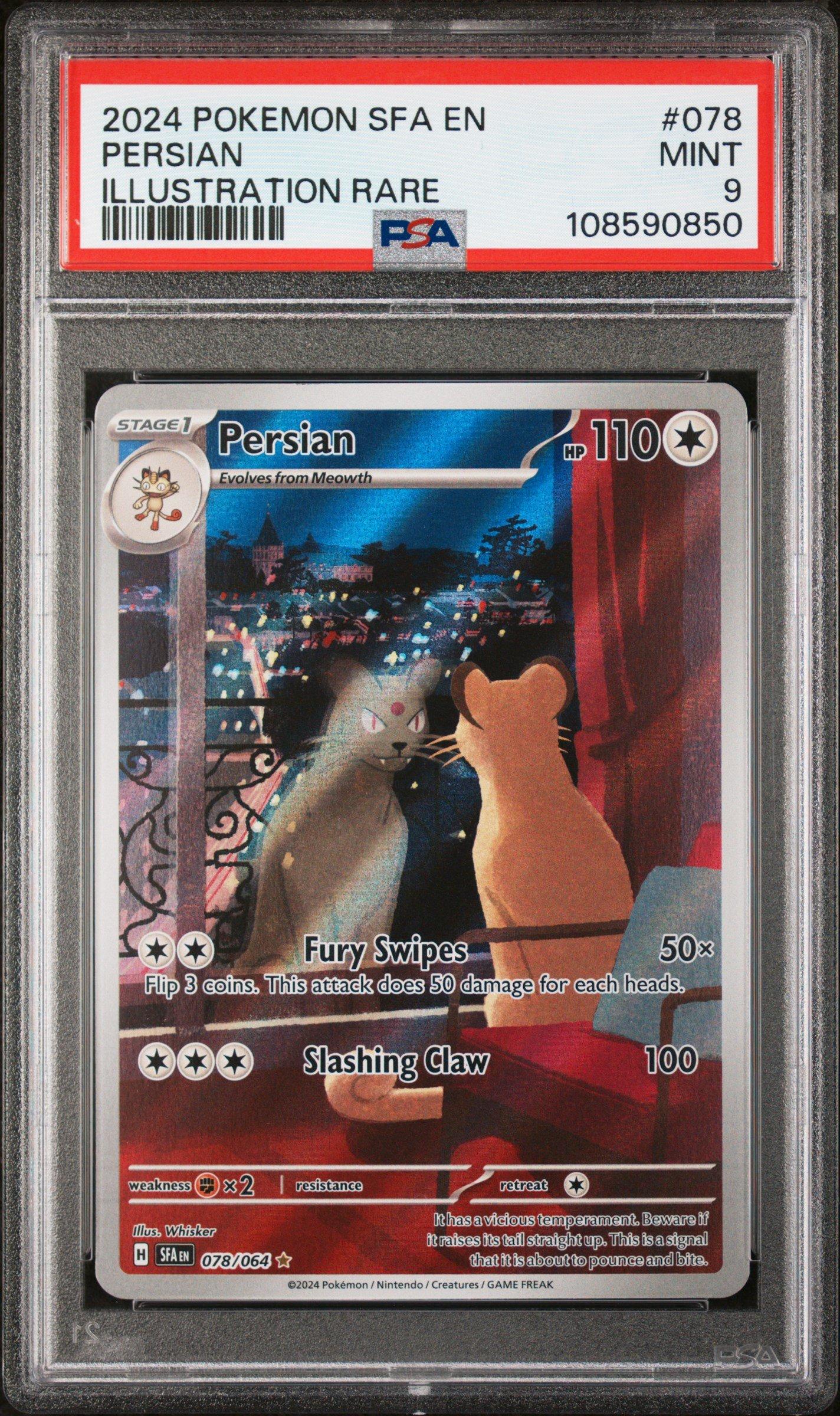 2024 Pokemon Sfa En-shrouded Fable 078 Persian Illustration Rare
