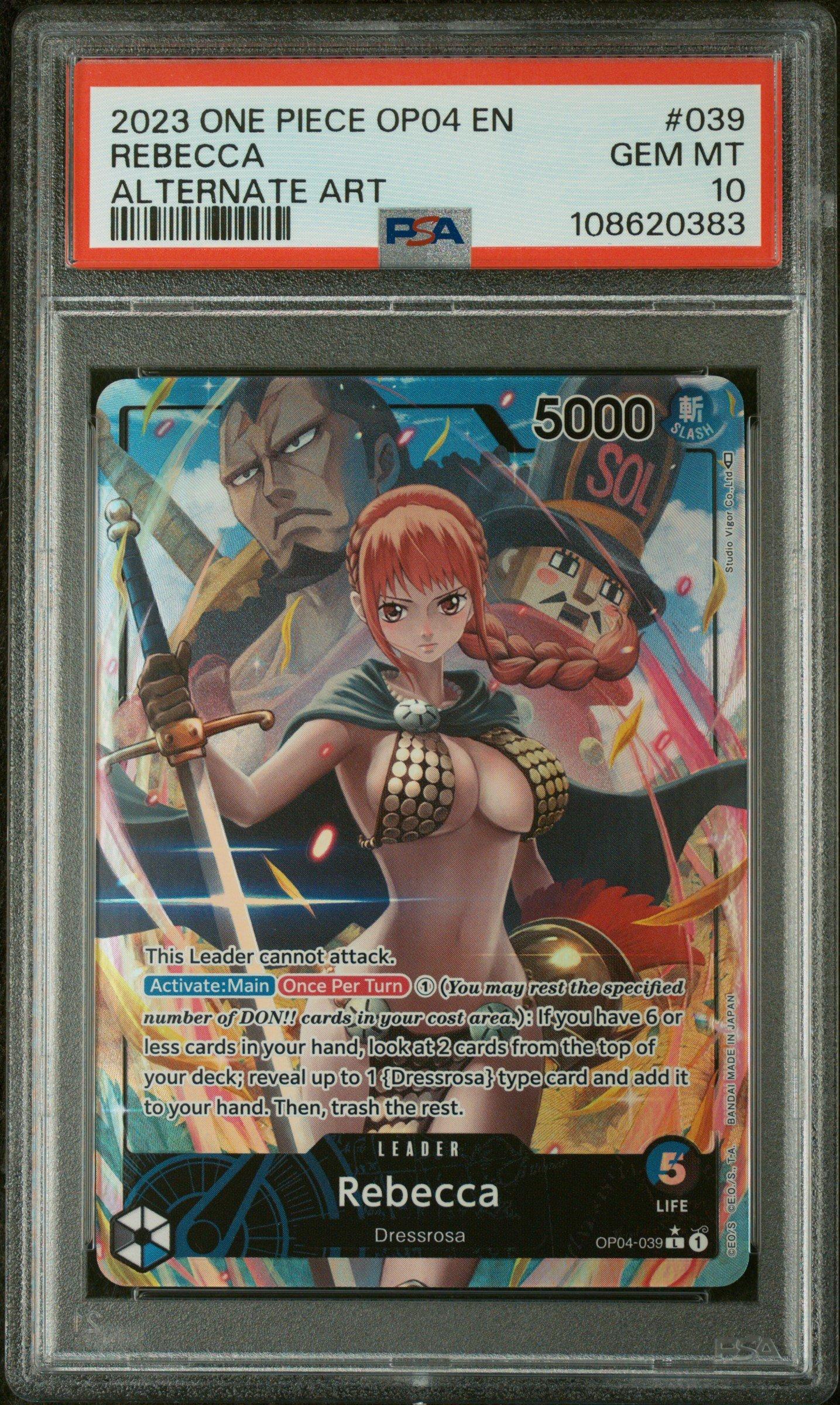 2023 One Piece Op04-kingdoms Of Intrigue 039 Rebecca Alternate Art PSA 10