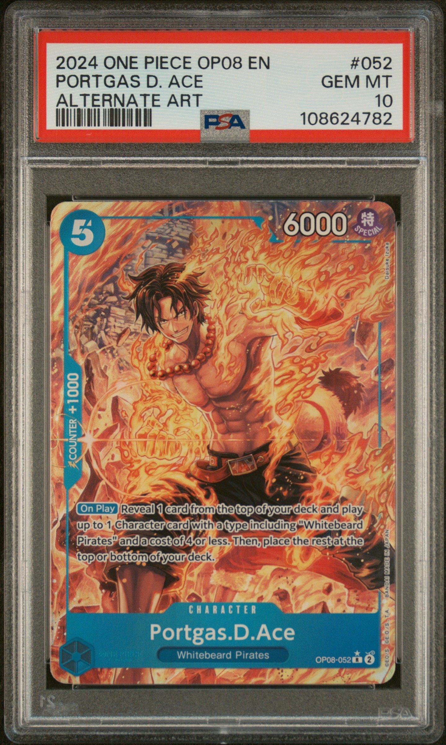 2024 One Piece Op08-two Legends 052 Portgas D. Ace Alternate Art