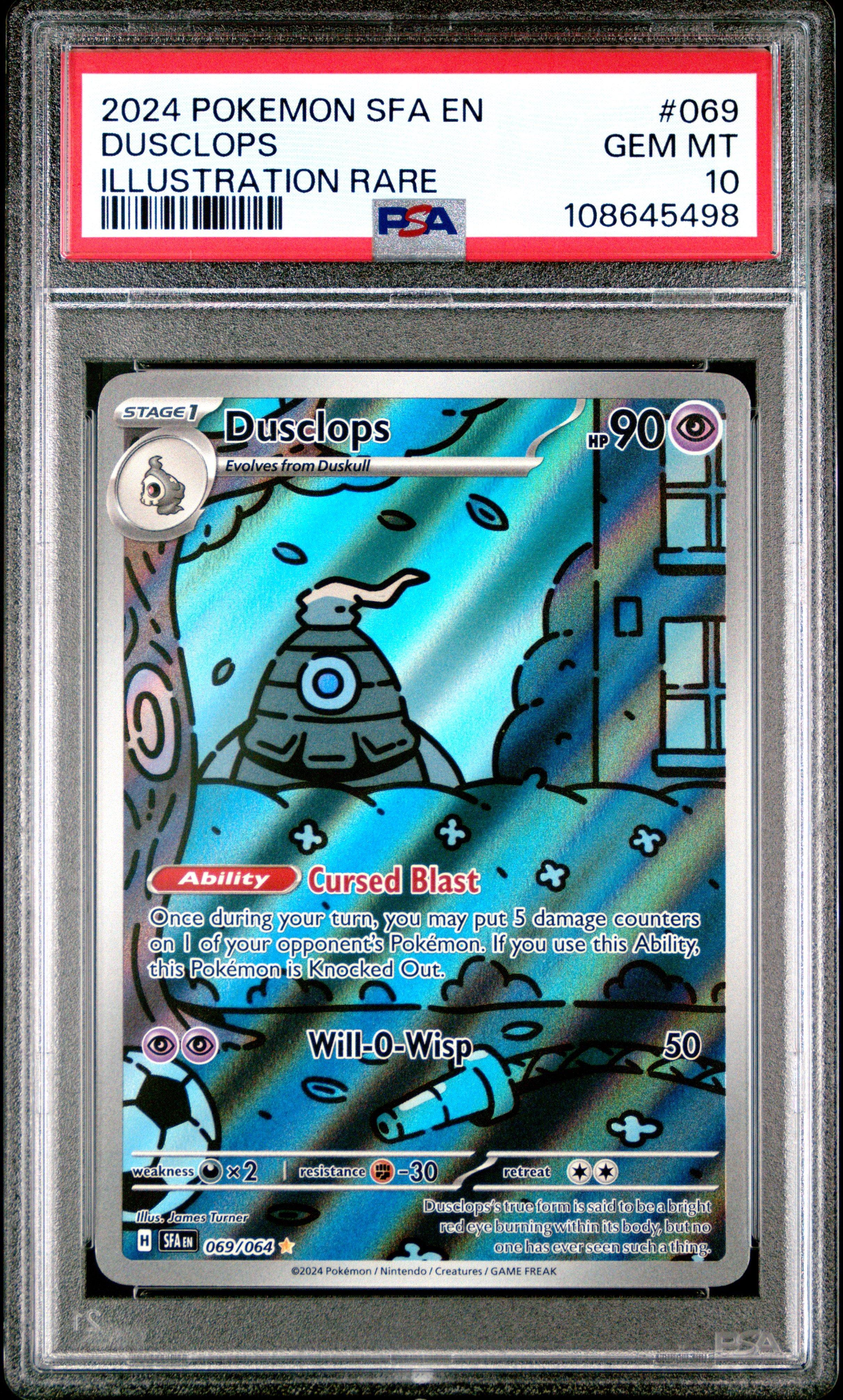 2024 Pokemon Sfa En-shrouded Fable 069 Dusclops Illustration Rare