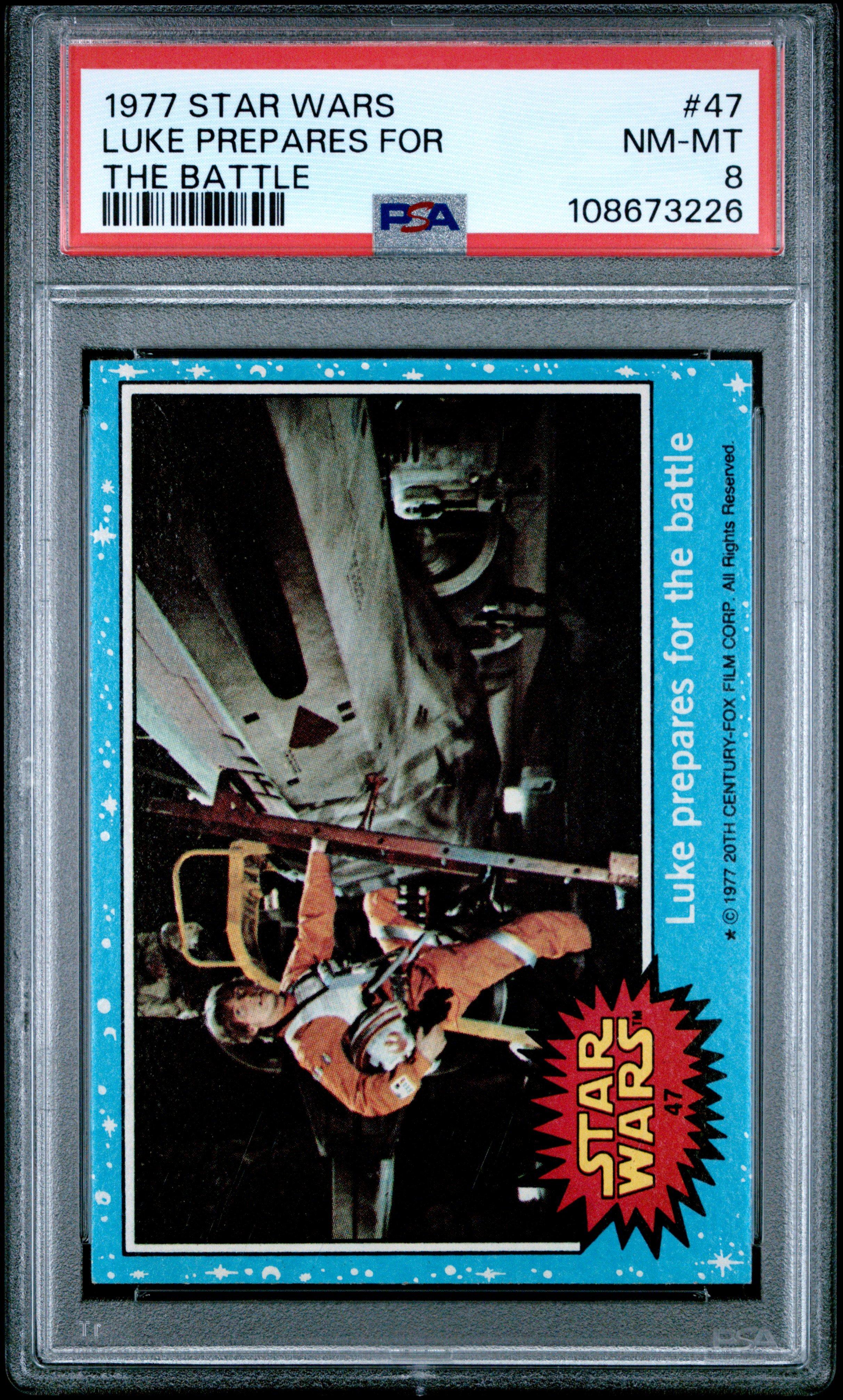 graded star wars cards 1977 47 Luke Prepares For The Battle PSA 8 Each card is Individually Serial Numbered STAR WARS TOPPS Rare 1977