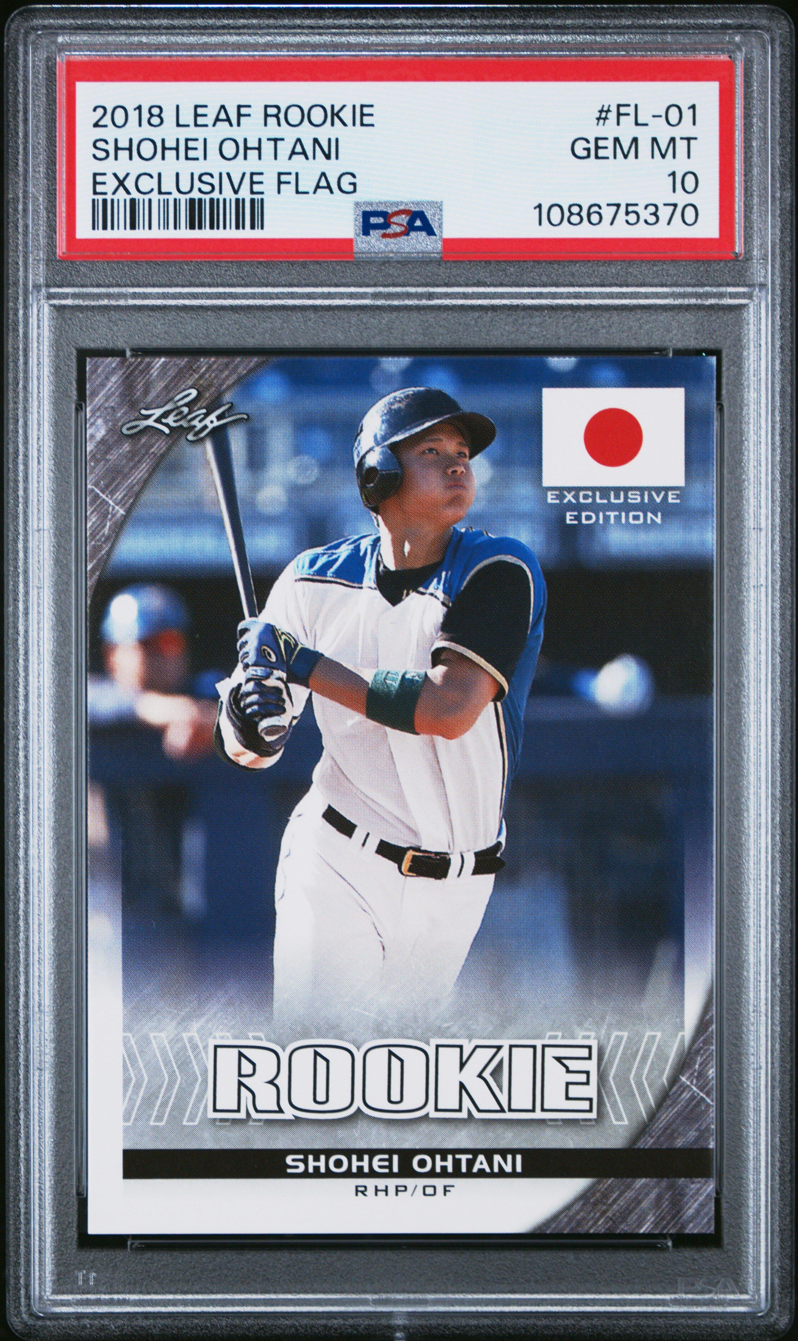 2018 Leaf Rookie Ohtani Exclusive Flag Fl-01 Shohei Ohtani PSA 10