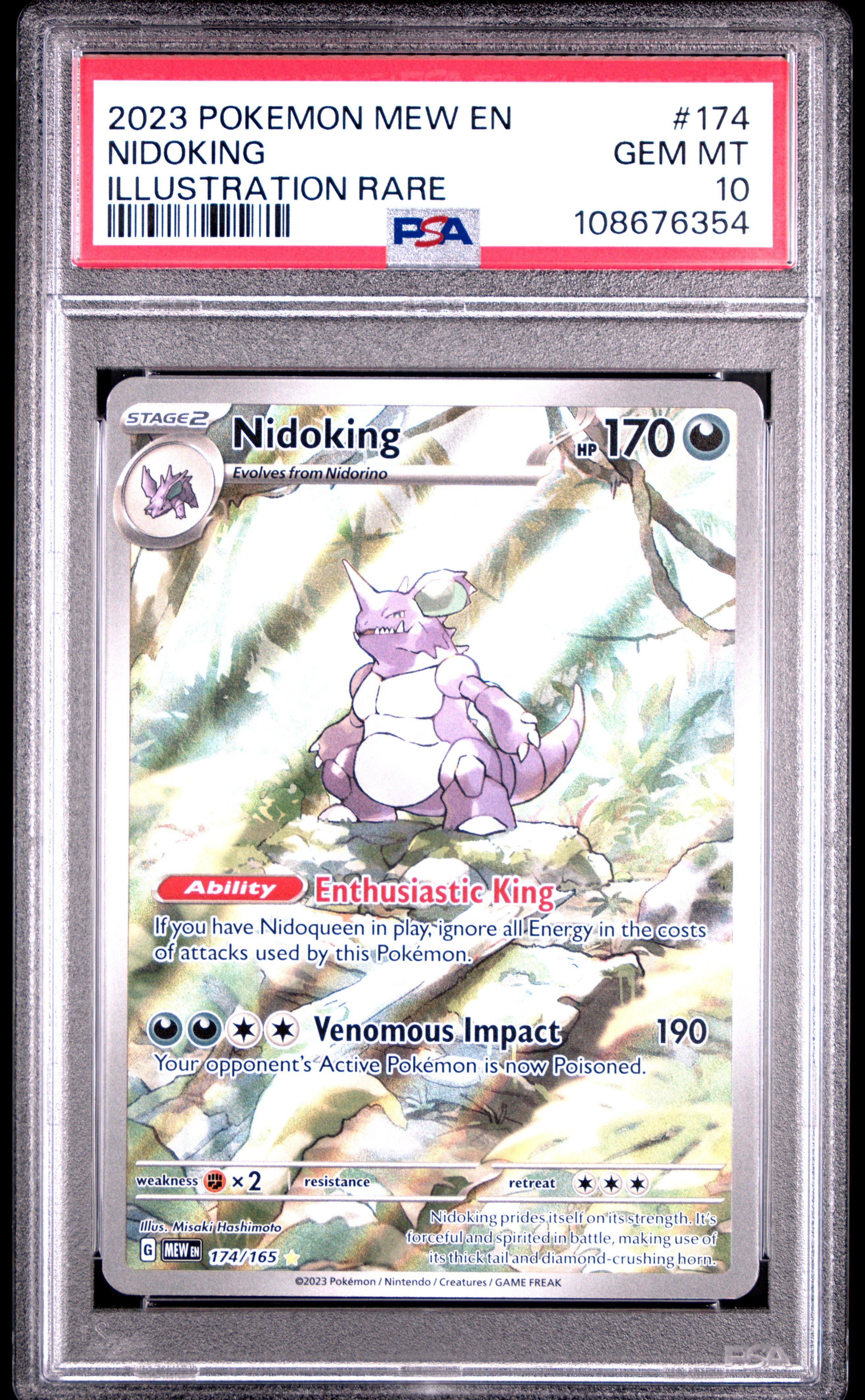 2023 Pokemon Mew En-151 174 Nidoking Illustration Rare PSA