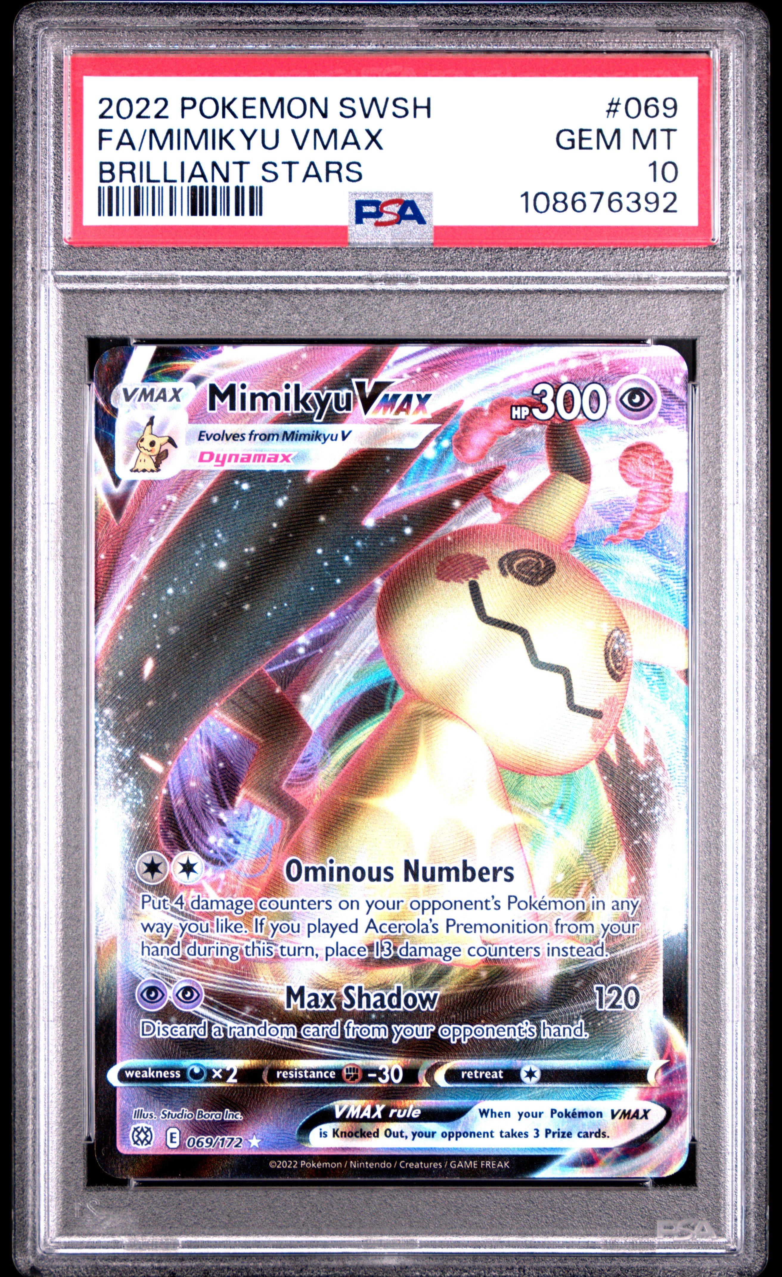 2022 Pokemon Sword & Shield Brilliant Stars 069 Full Art/mimikyu