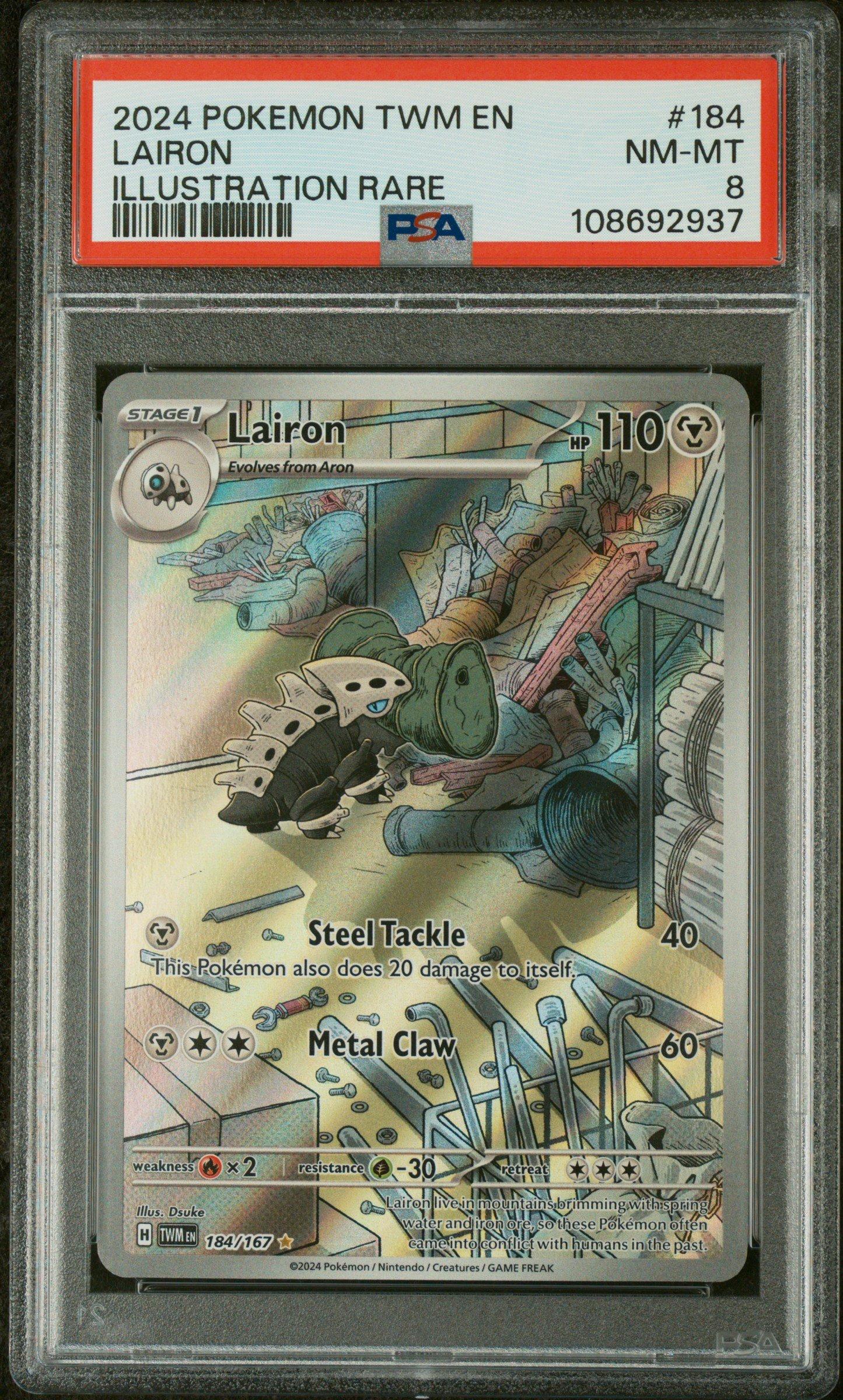 2024 Pokemon Twm En-twilight Masquerade 184 Lairon Illustration