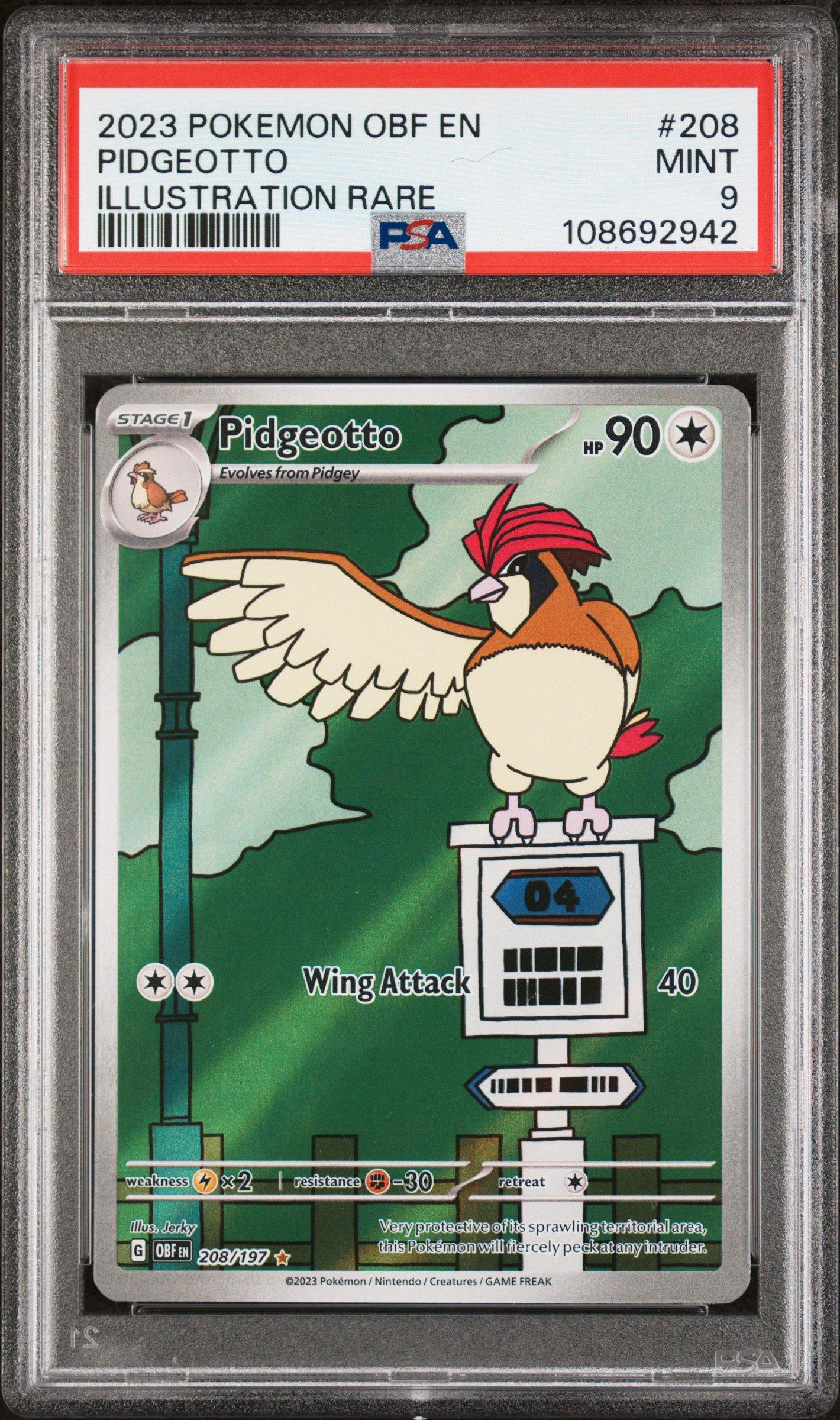 pidgeotto pokemon card POKMON GAME sv4a 305/190 S The item may be similar but not exactly the same as the image (e.g 2023 Pokemon Obf En-obsidian Flames