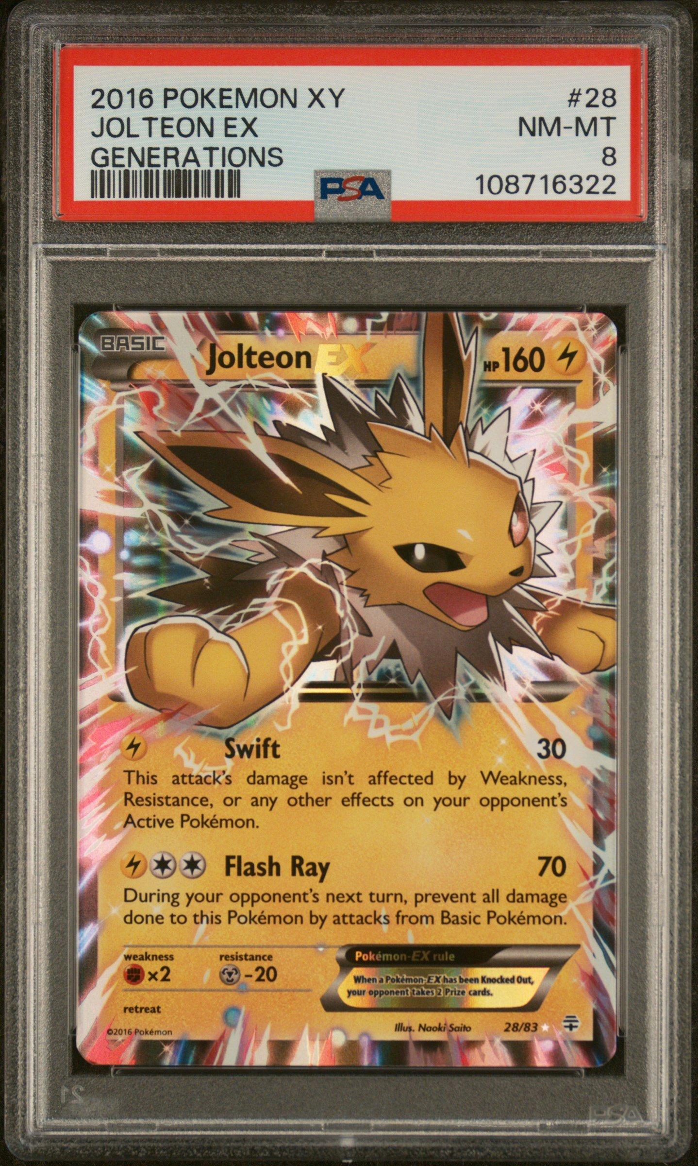 2016 Pokemon Xy Generations 28 Jolteon Ex PSA