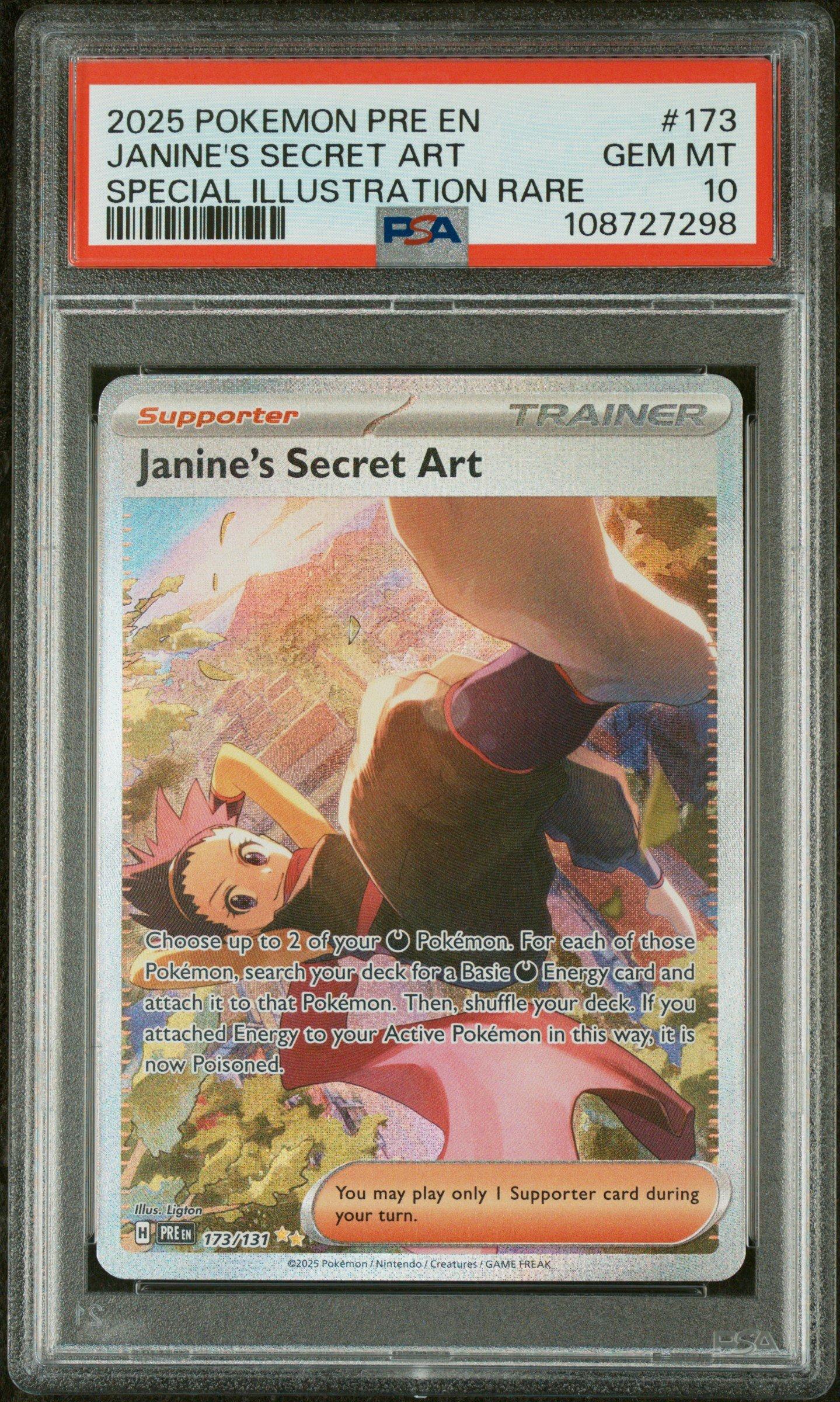 2025 Pokemon Pre En-prismatic Evolutions 173 Janine's Secret Art