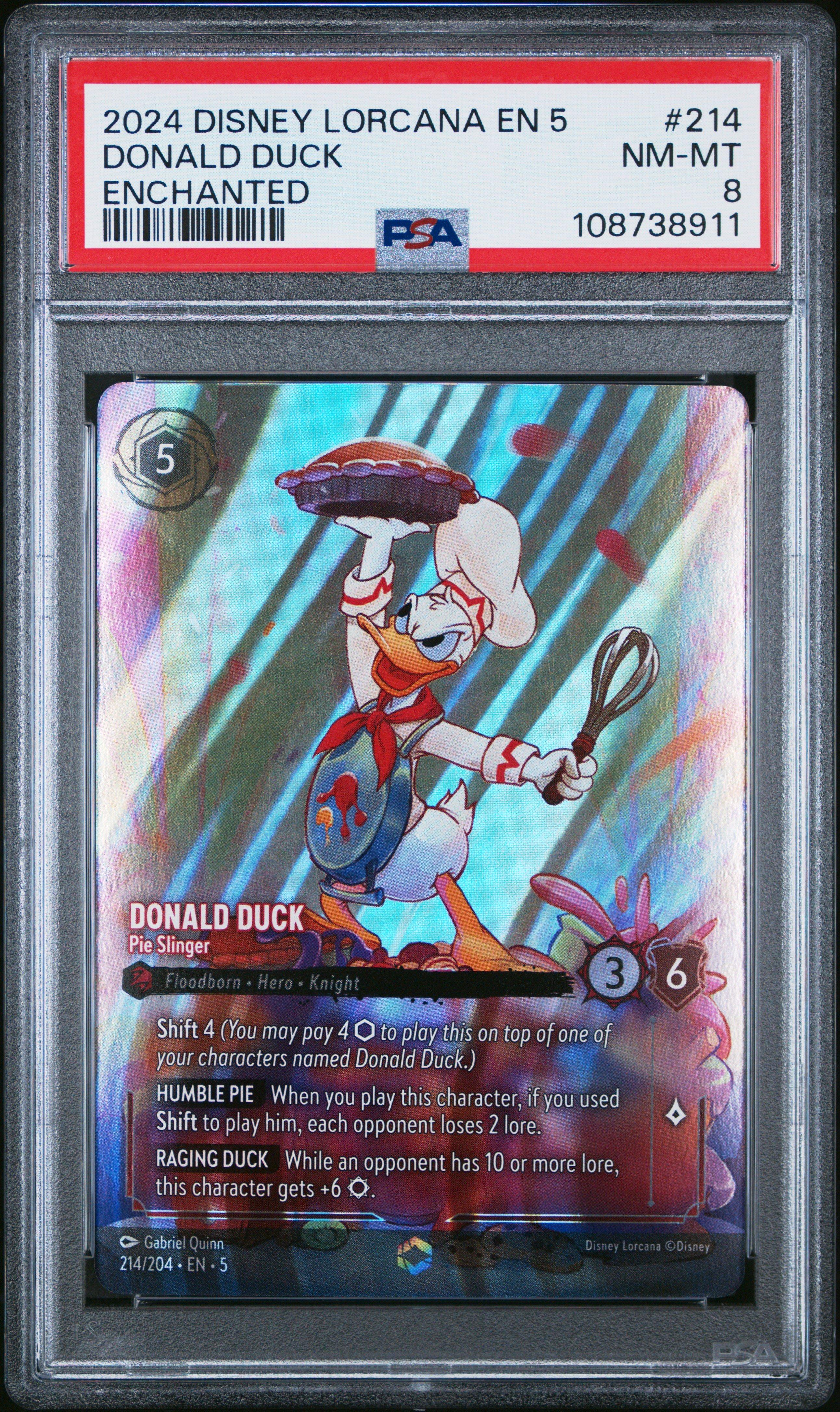 2024 Disney Lorcana En 5-shimmering Skies 214 Donald Duck - Pie