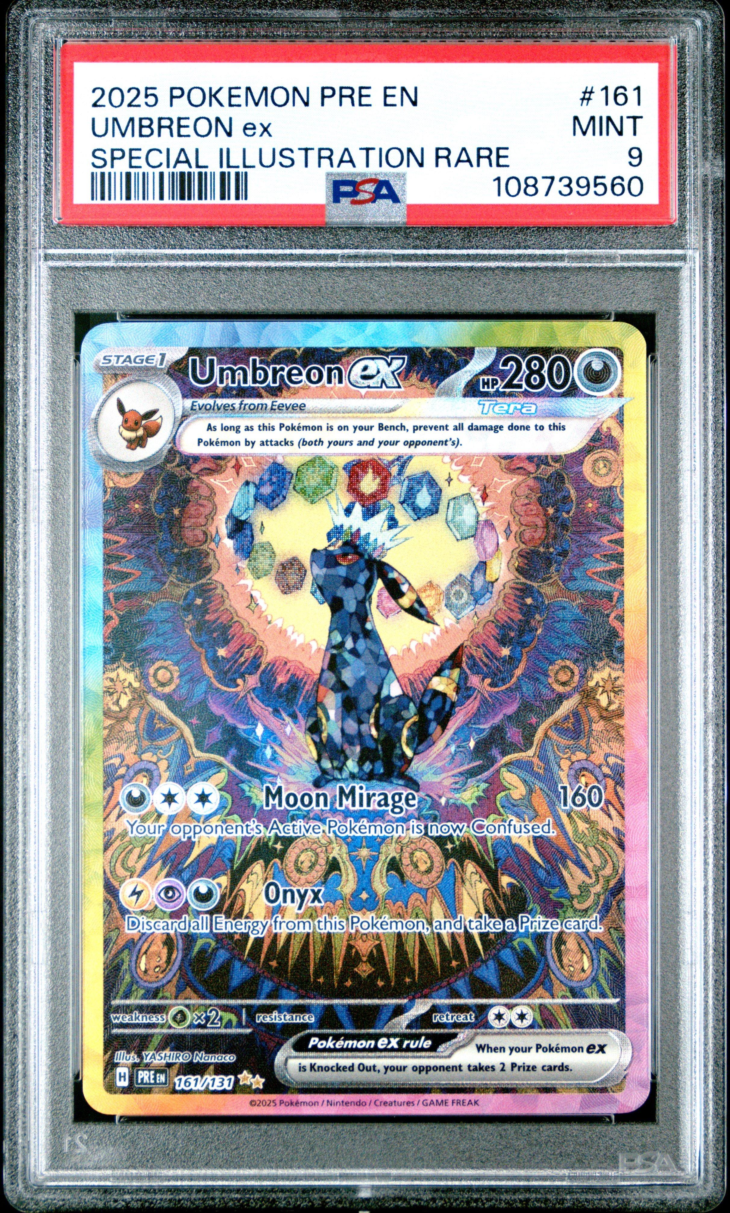 2025 Pokemon Pre En-prismatic Evolutions 161 Umbreon Ex Special