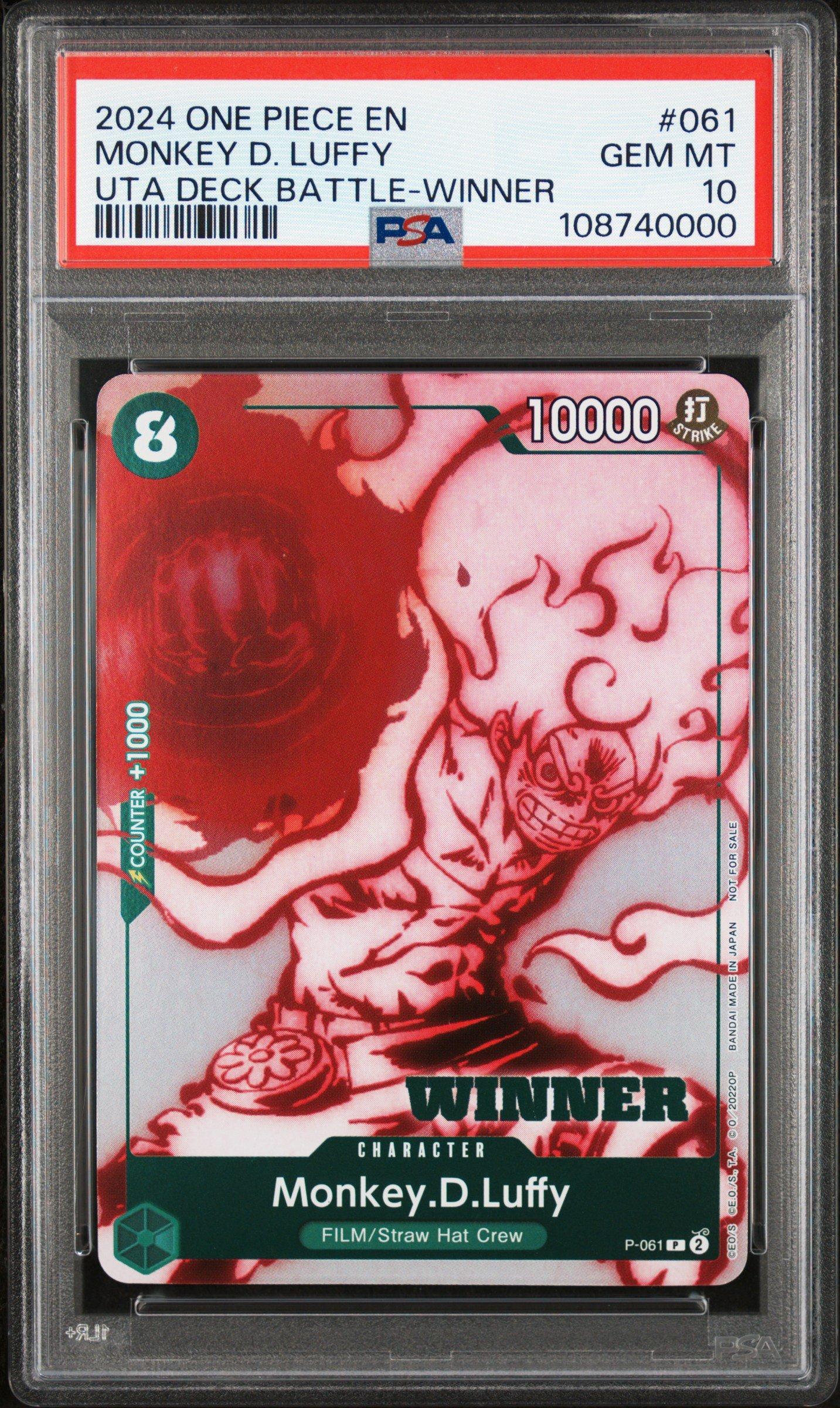2024 One Piece Promos 061 Monkey D. Luffy Uta Deck Battle-winner