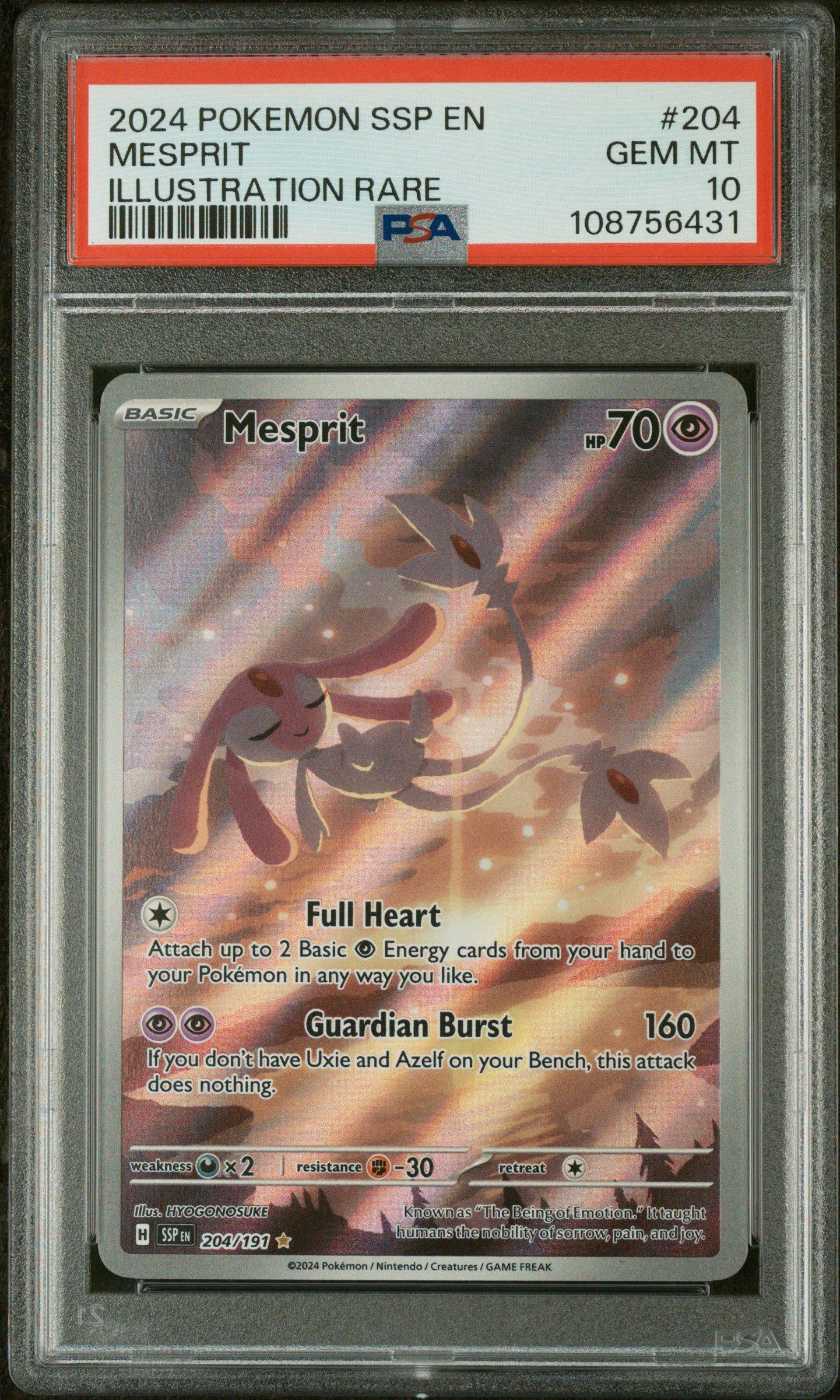 2024 Pokemon Ssp En-surging Sparks 204 Mesprit Illustration Rare
