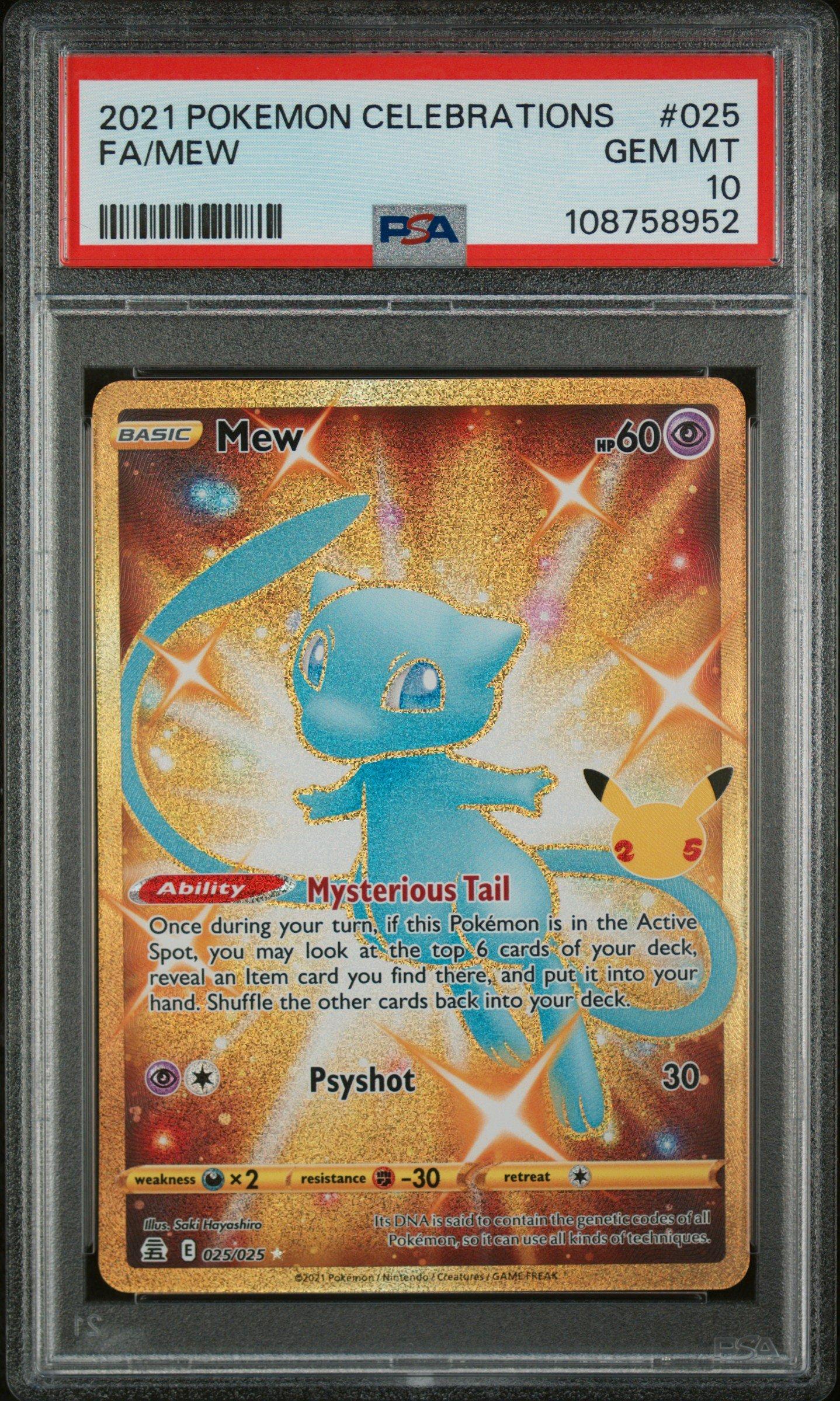 2021 Pokemon Celebrations 025 Full Art/mew PSA