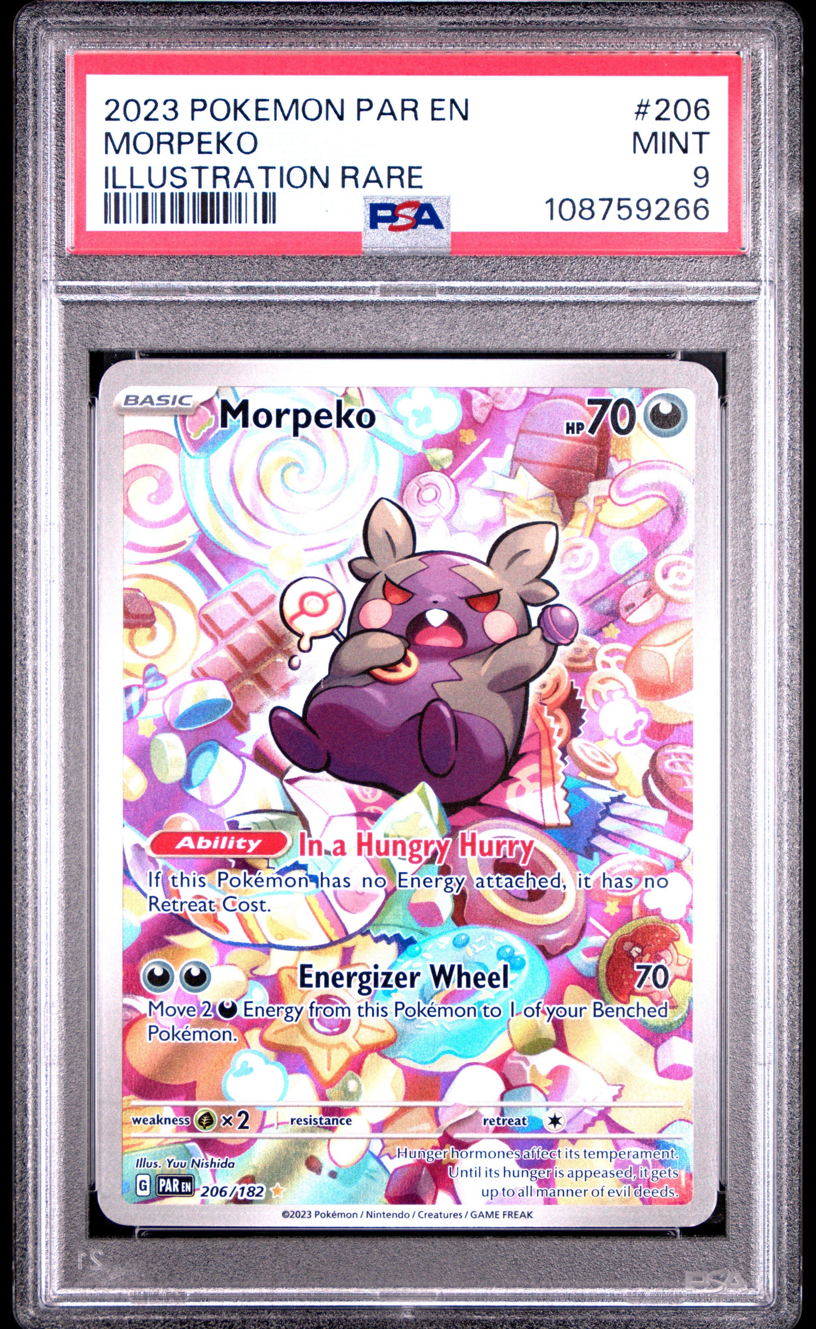 2023 Pokemon Par En-paradox Rift 206 Morpeko Illustration Rare PSA