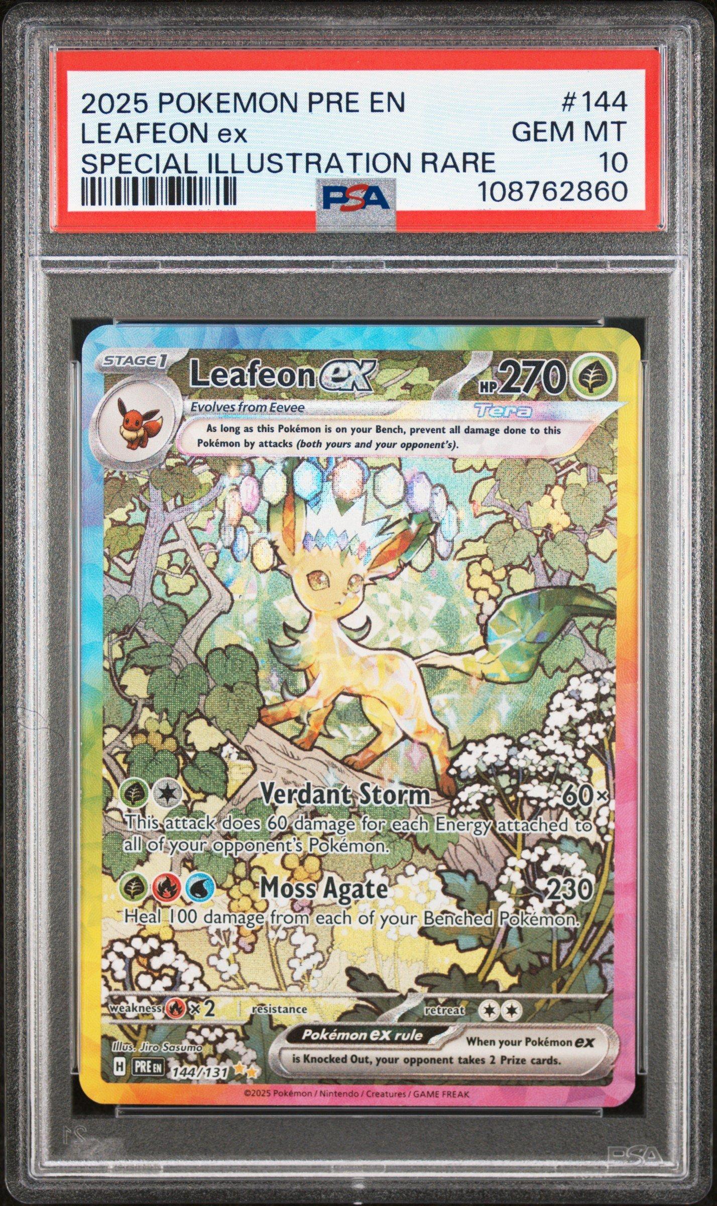エーフィEX 045 psa10 2025 Pokemon Pre En-prismatic Evolutions 144 Leafeon Ex Special