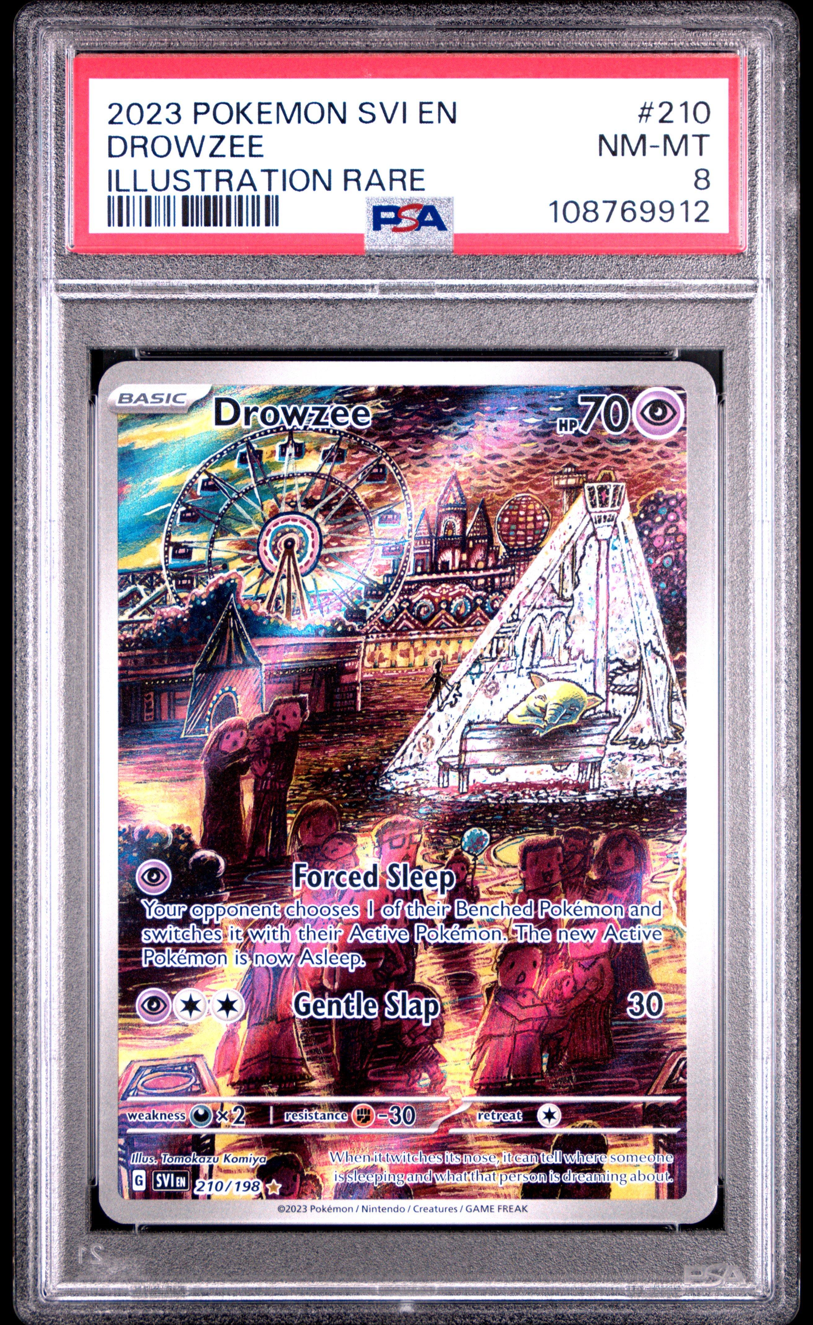 2023 Pokemon Svi En-scarlet & Violet 210 Drowzee Illustration Rare PSA