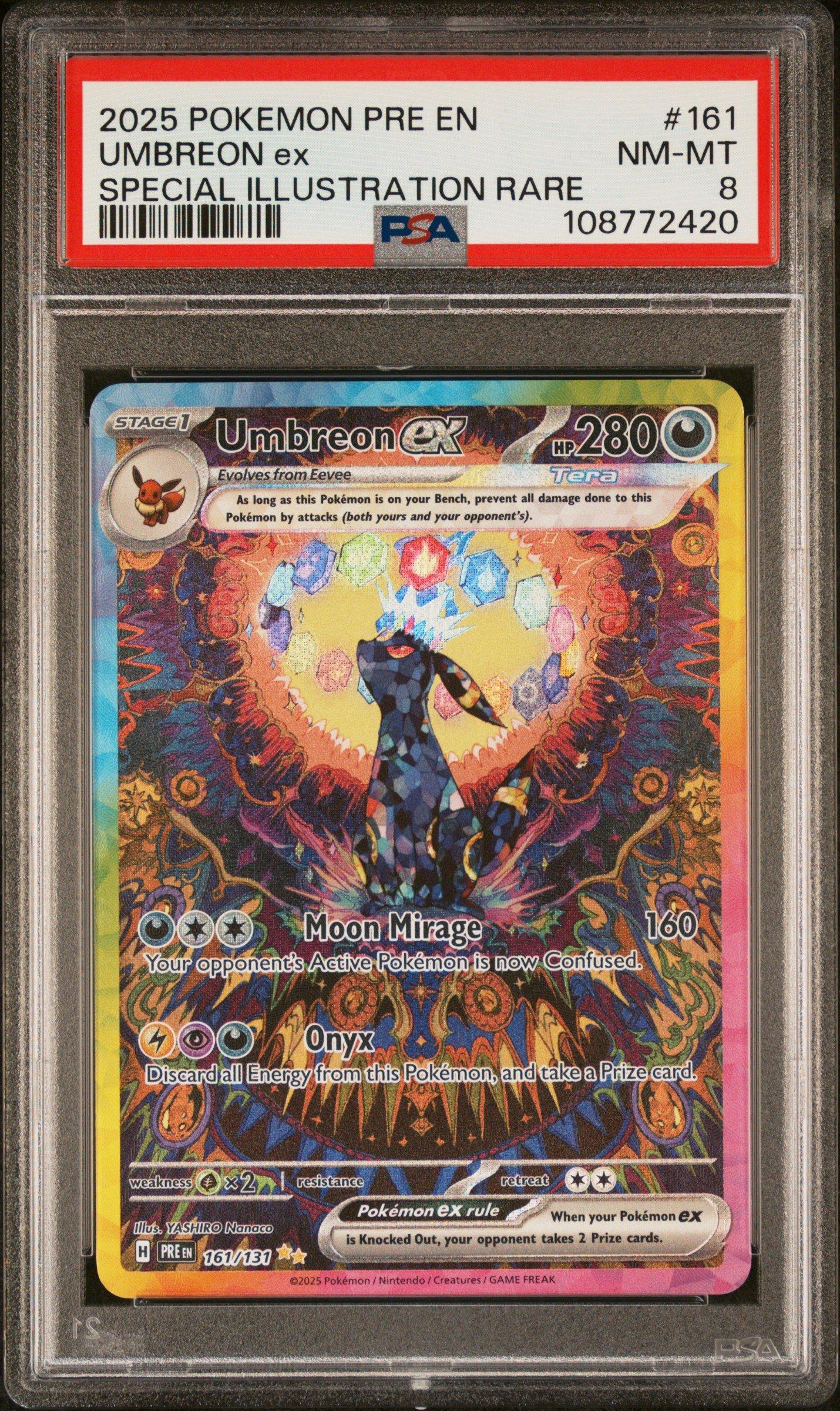 2025 Pokemon Pre En-prismatic Evolutions 161 Umbreon Ex Special