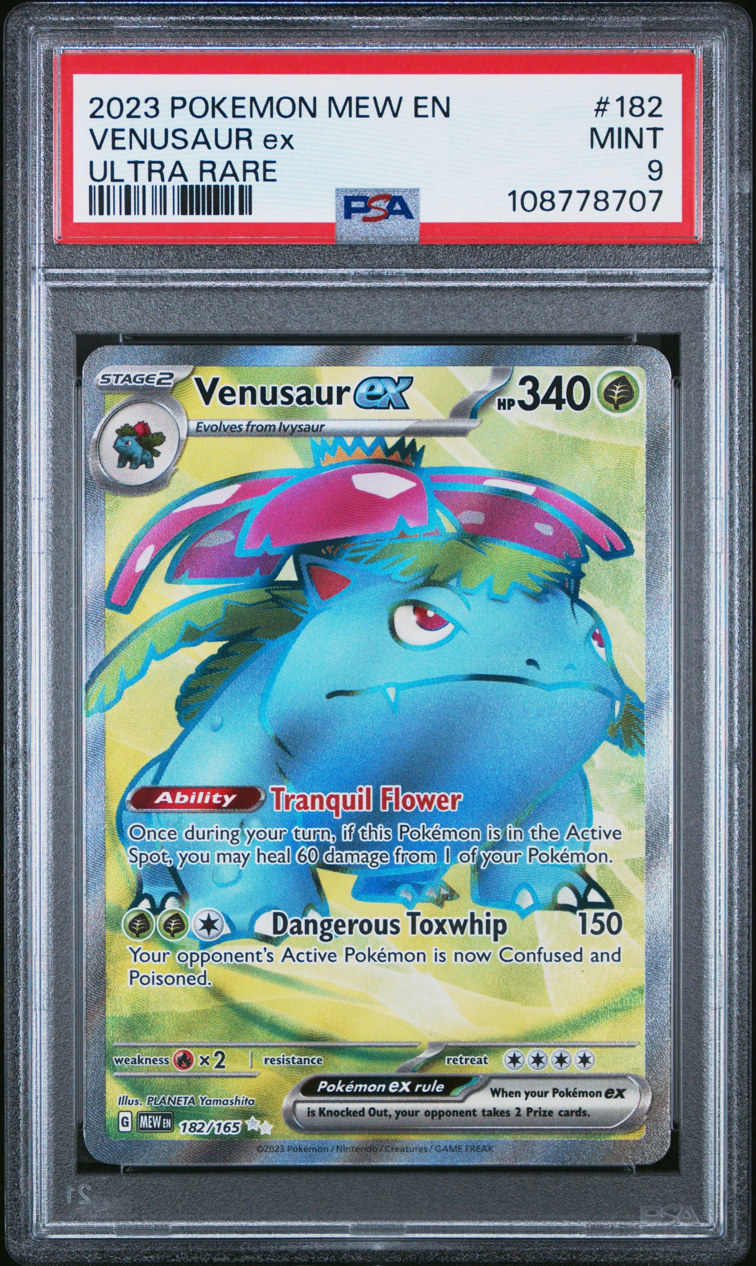 2023 Pokemon Mew En-151 182 Venusaur Ex Ultra Rare PSA 9 | GameStop