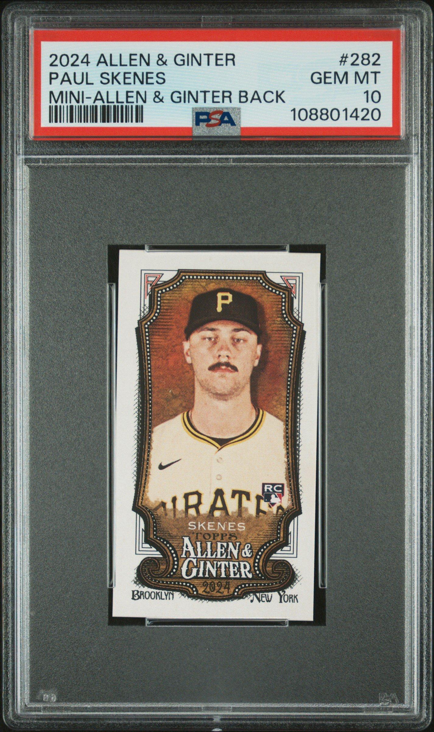 2024 Topps Allen & Ginter 282 Paul Skenes Mini-allen & Ginter Back PSA 10