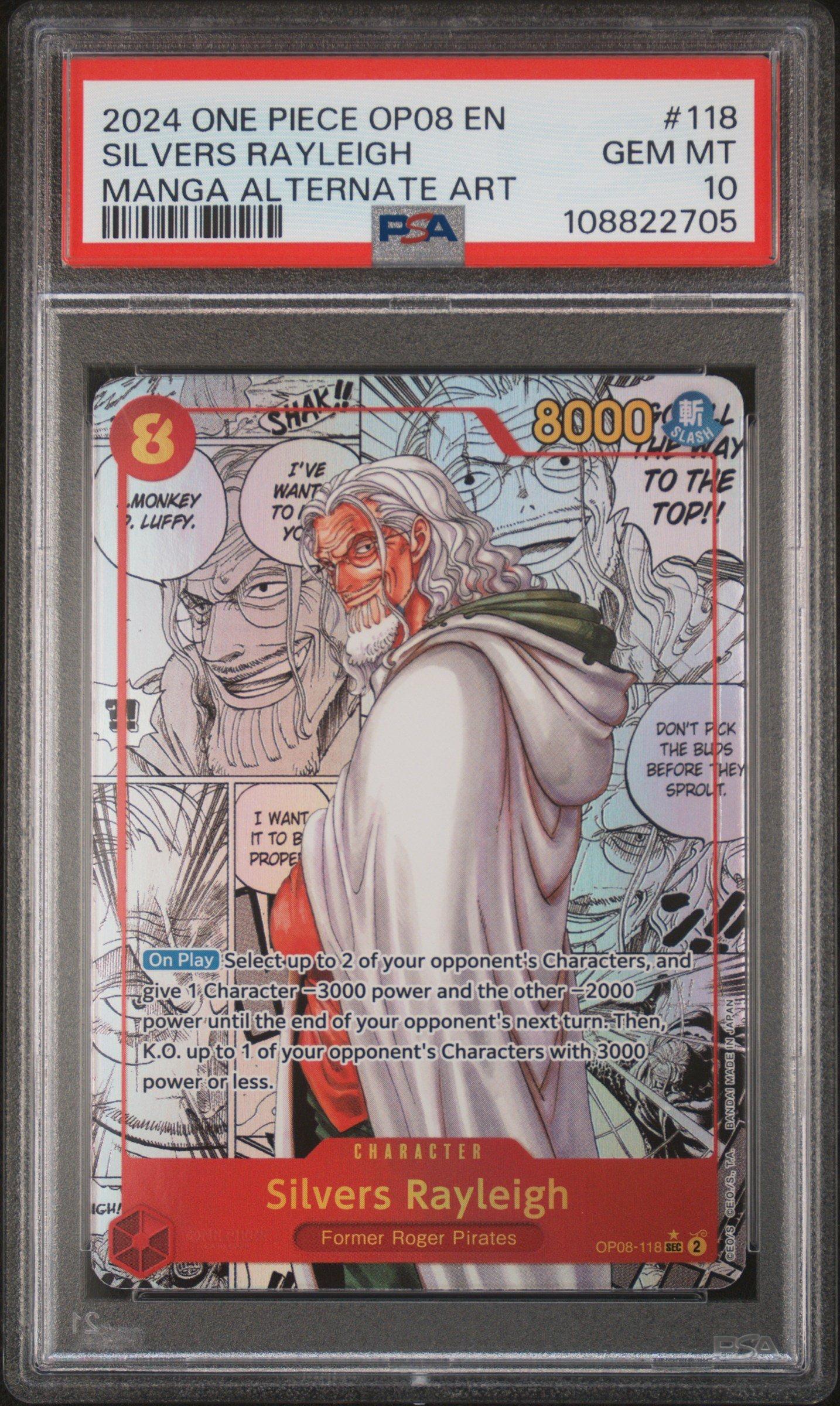 2024 One Piece Op08-two Legends 118 Silvers Rayleigh Manga
