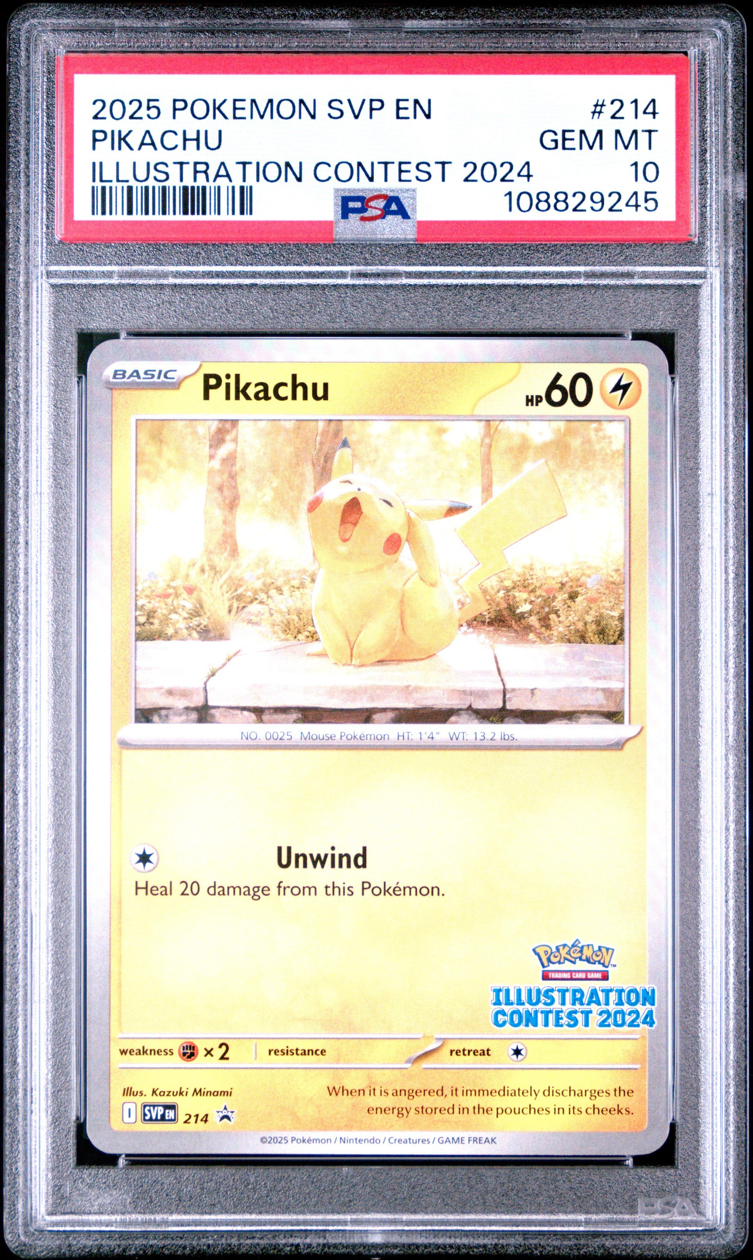 2025 Pokemon Svp En-sv Black Star Promo 214 Pikachu Illustration