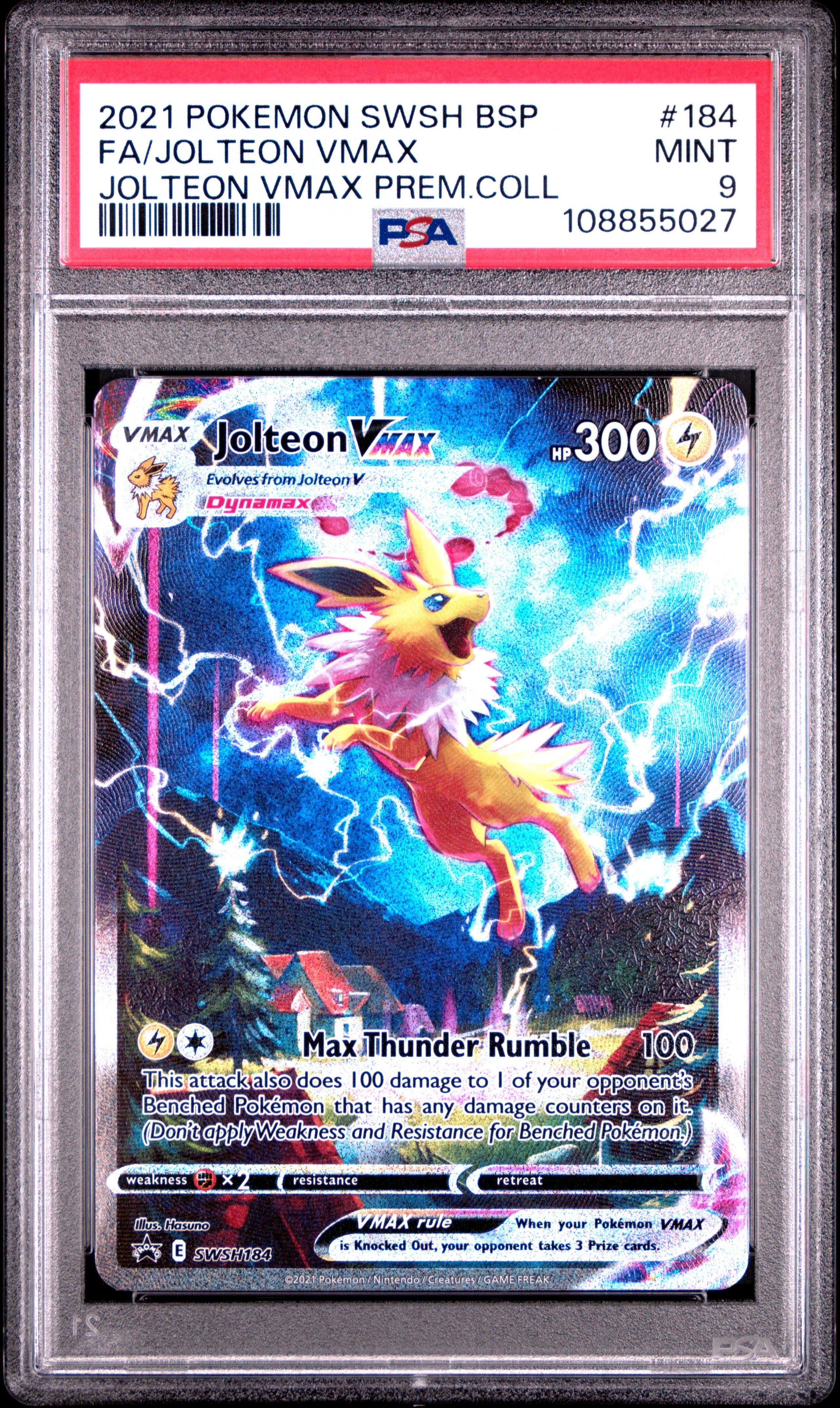 ポケモンカードゲーム 2021 POKEMON GSH C5 JOLTEON VMAX #009 2021 Pokemon Swsh Black Star Promo 184 Full Art/jolteon Vmax