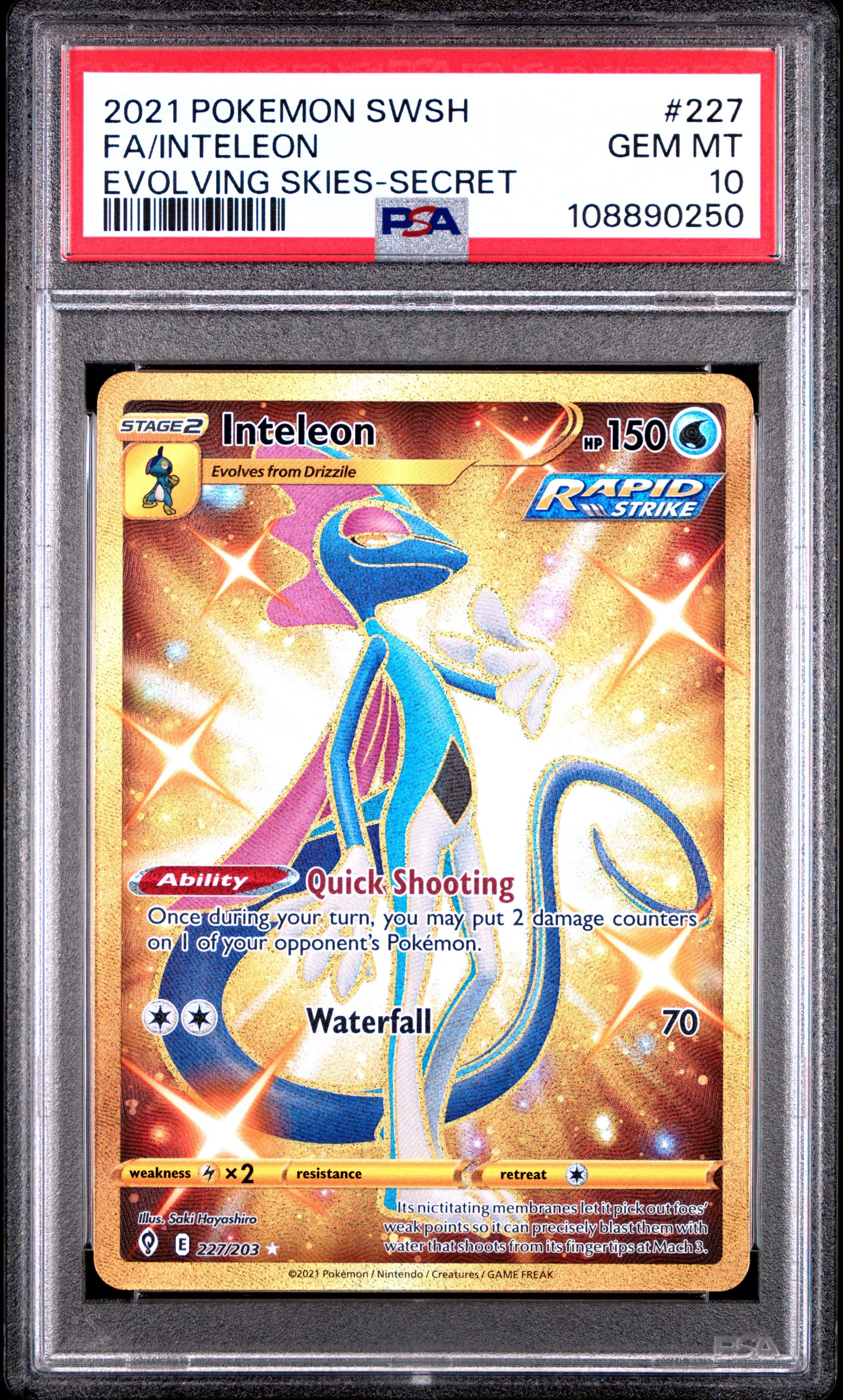 2021 Pokemon Sword & Shield Evolving Skies 227 Full Art/inteleon