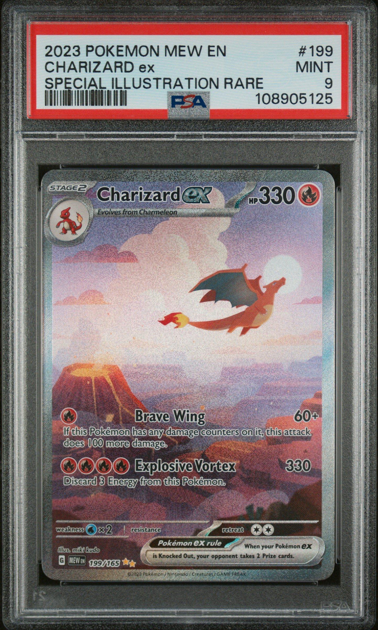 2023 Pokemon Mew En-151 199 Charizard Ex Special Illustration Rare PSA 9