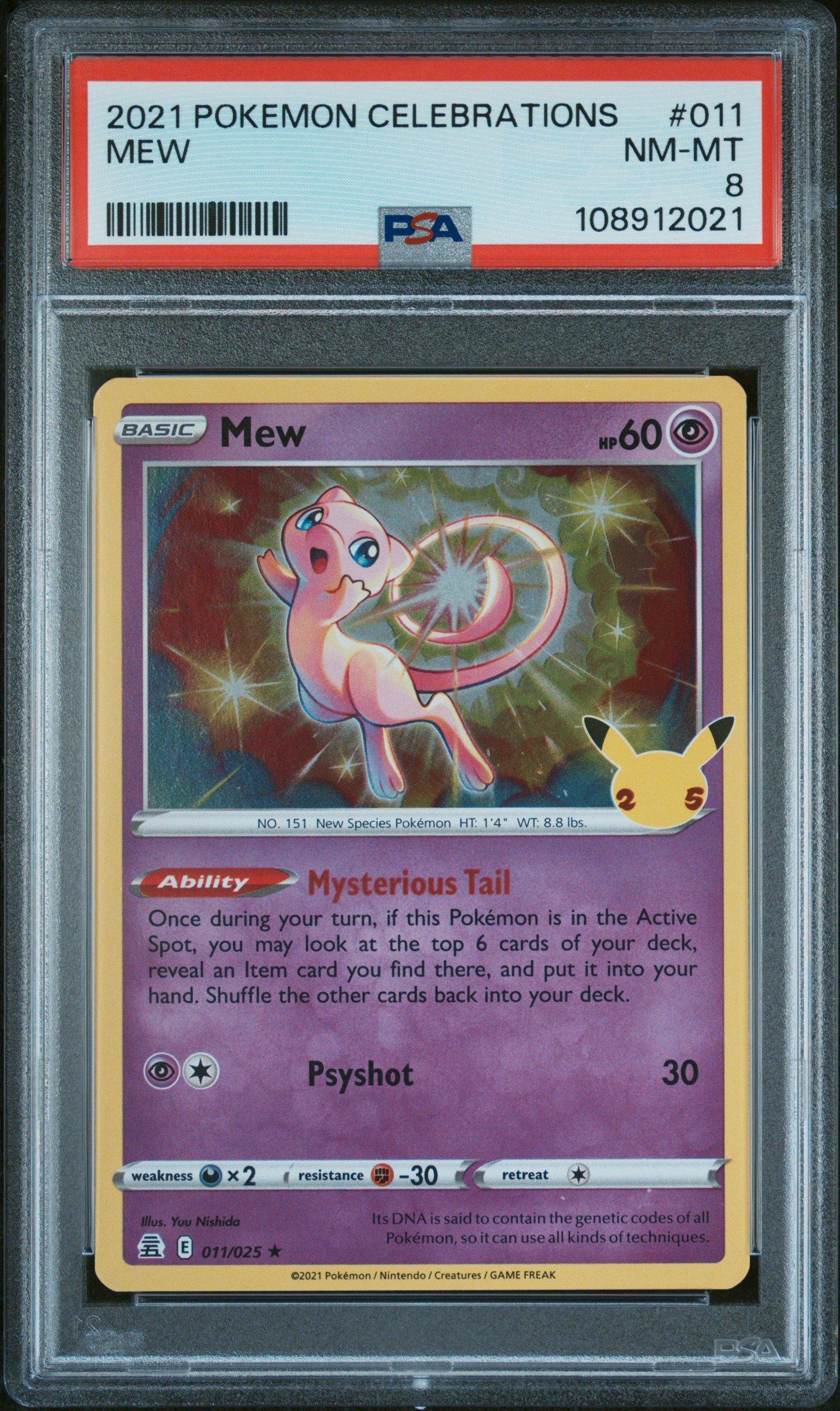 2021 Pokemon Celebrations 011 Mew PSA 8 Graded Card | GameStop