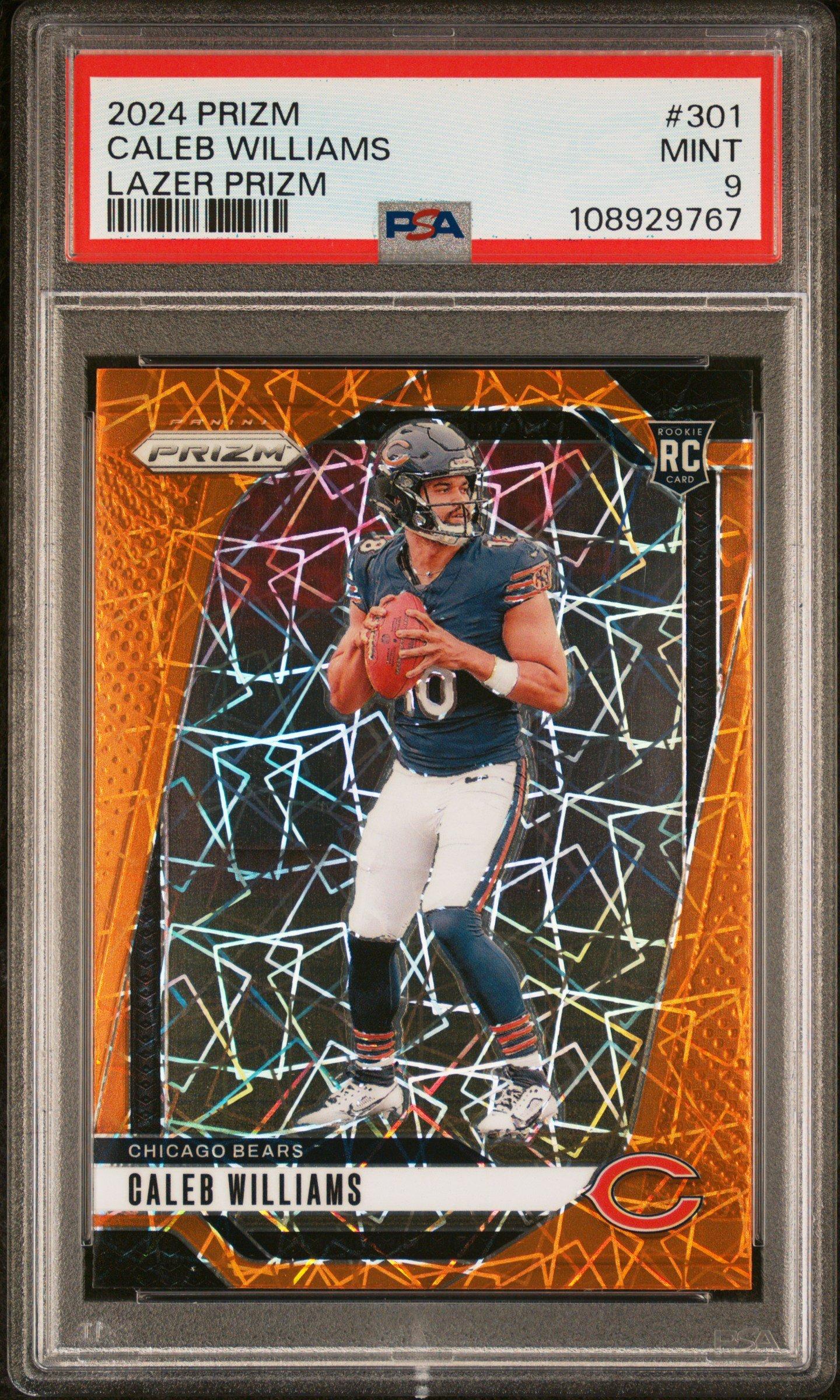 2024 Panini Prizm 301 Caleb Williams Lazer Prizm PSA 9