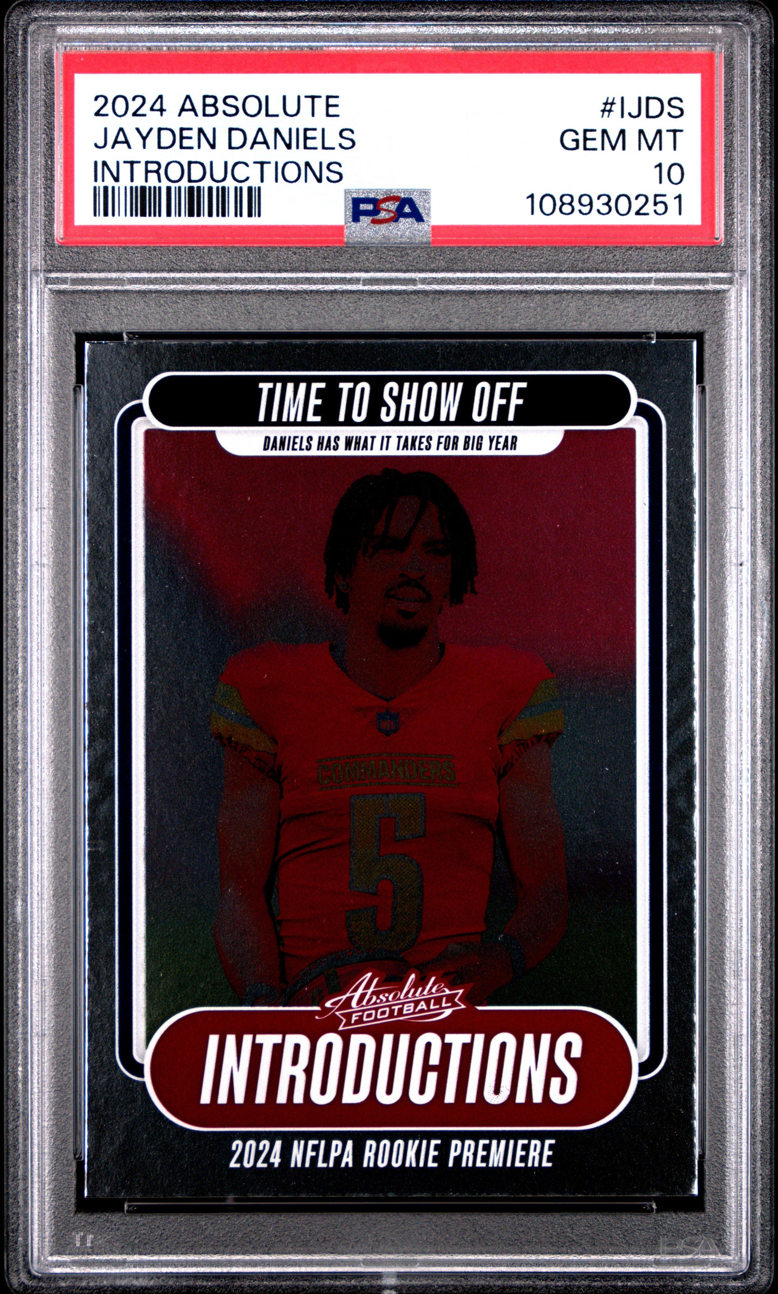 2024 Panini Absolute Introductions Ijds Jayden Daniels PSA 10