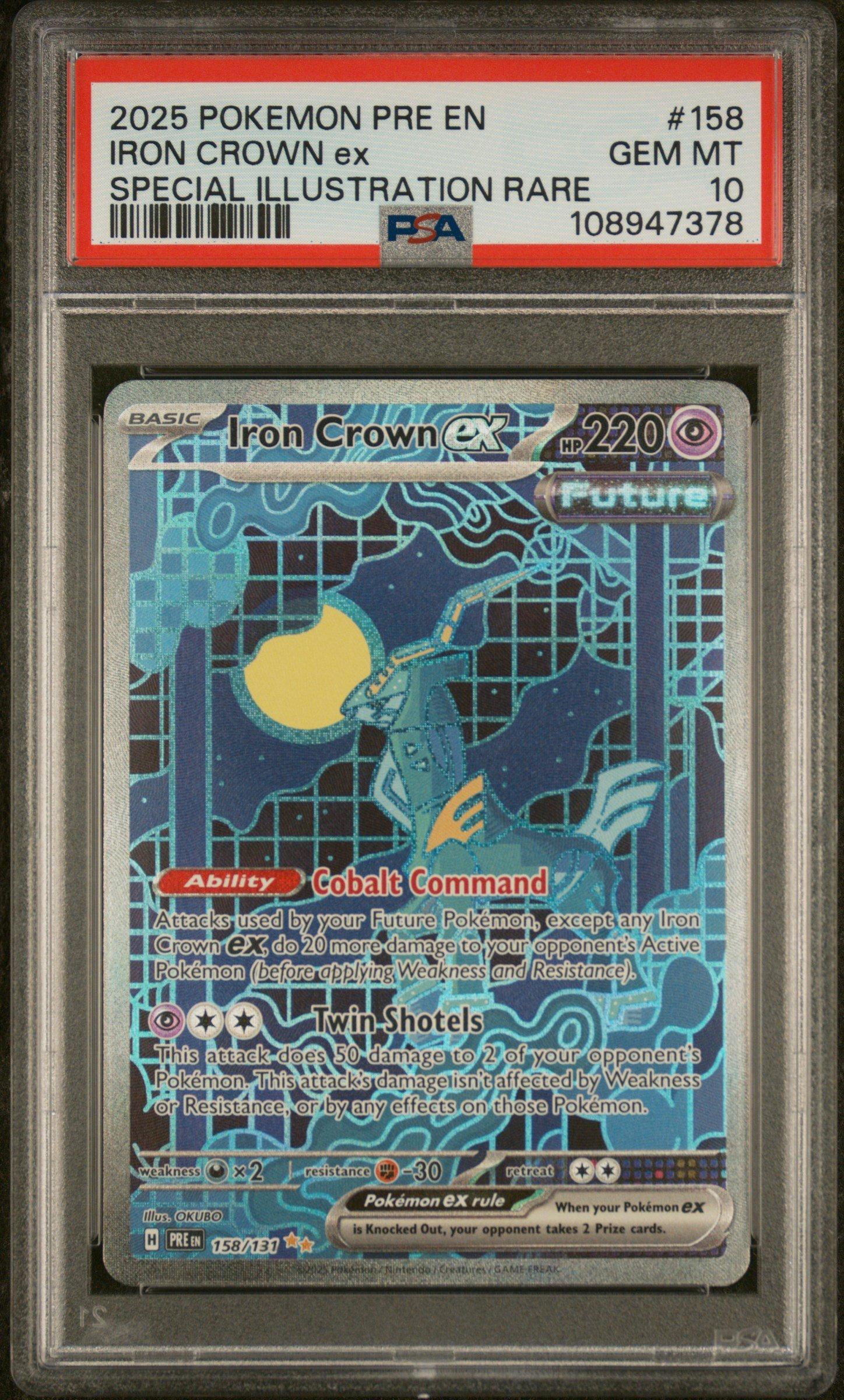 2025 Pokemon Pre En-prismatic Evolutions 158 Iron Crown Ex Special