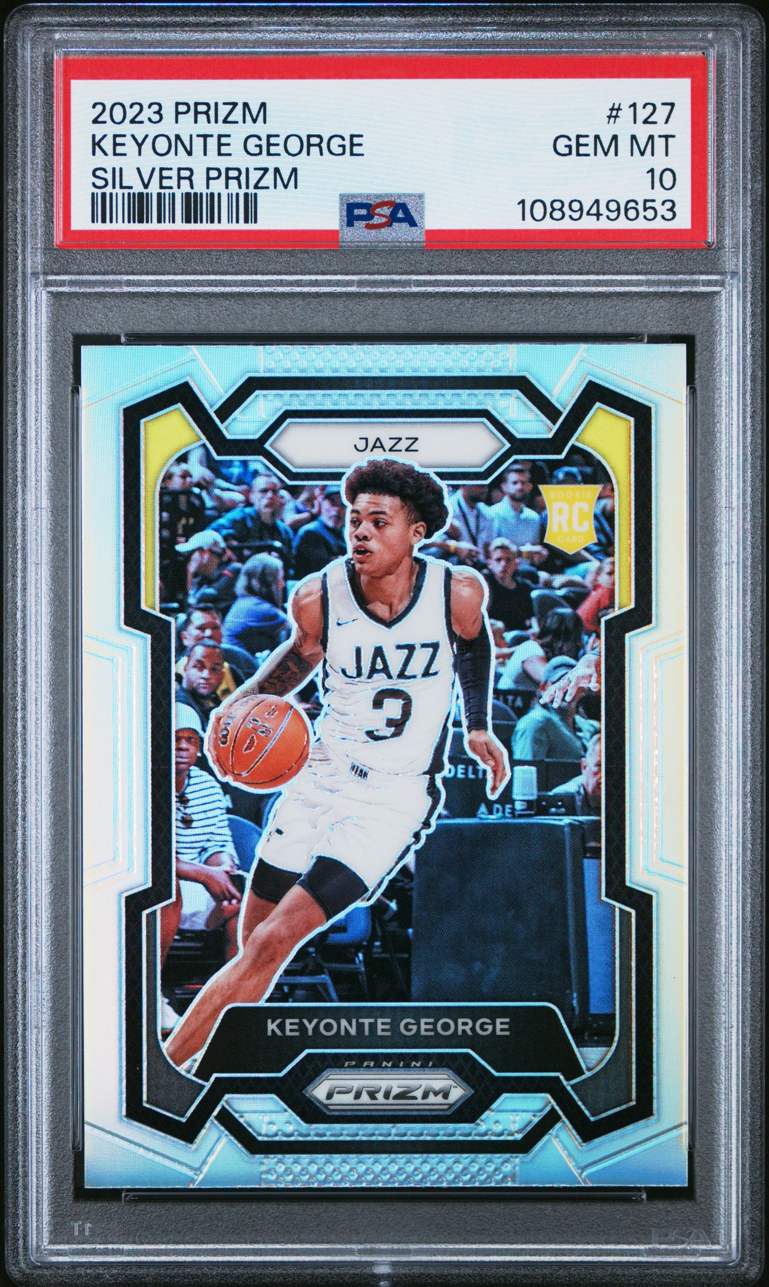 2023 Panini Prizm 127 Keyonte George Silver Prizm PSA 10