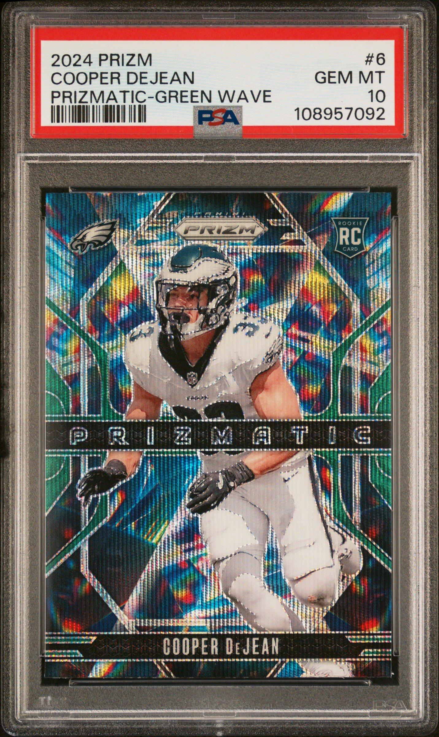 2024 Panini Prizm Prizmatic 6 Cooper Dejean Green Wave PSA 10