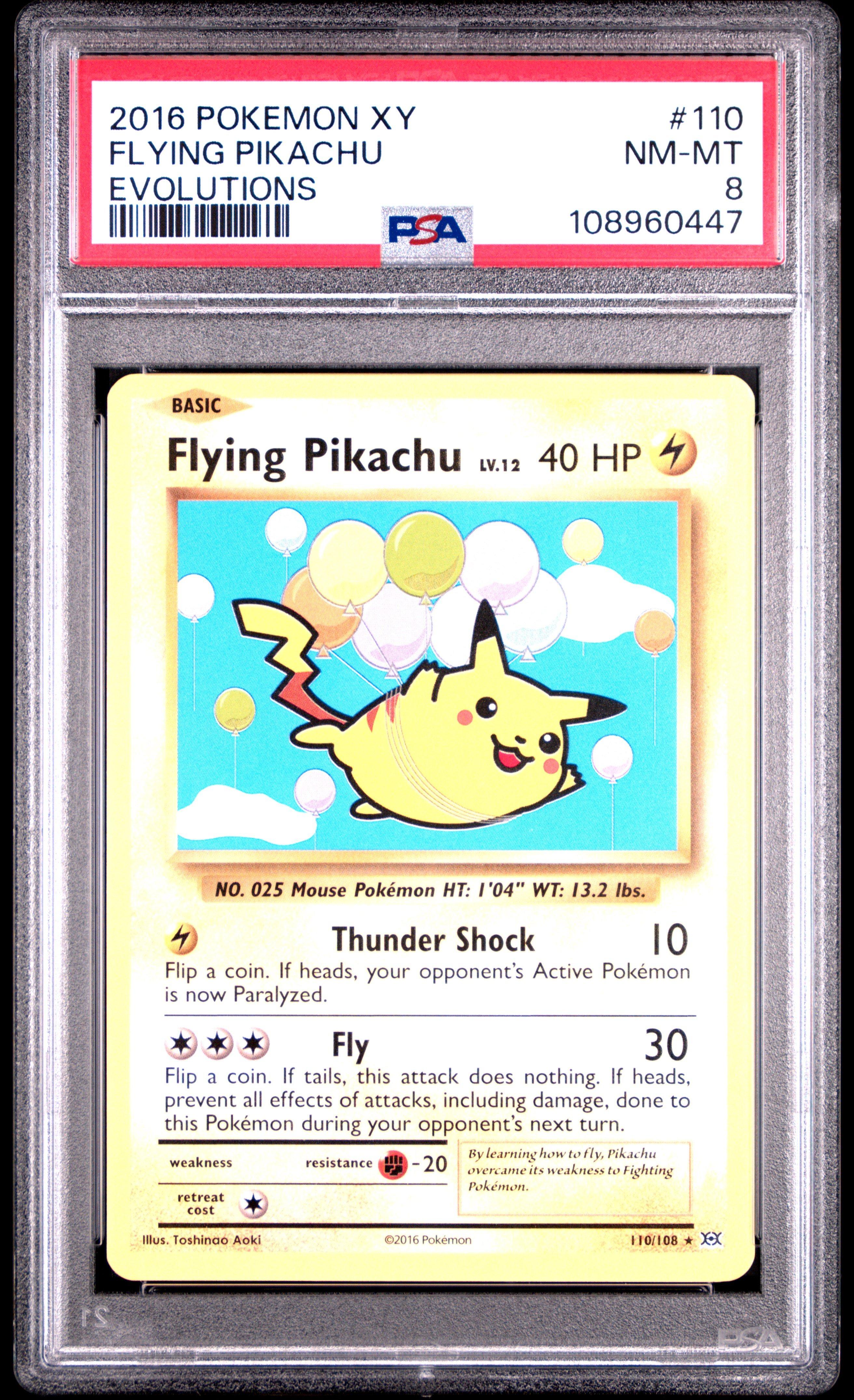 2016 Pokemon Xy Evolutions 110 Flying Pikachu PSA