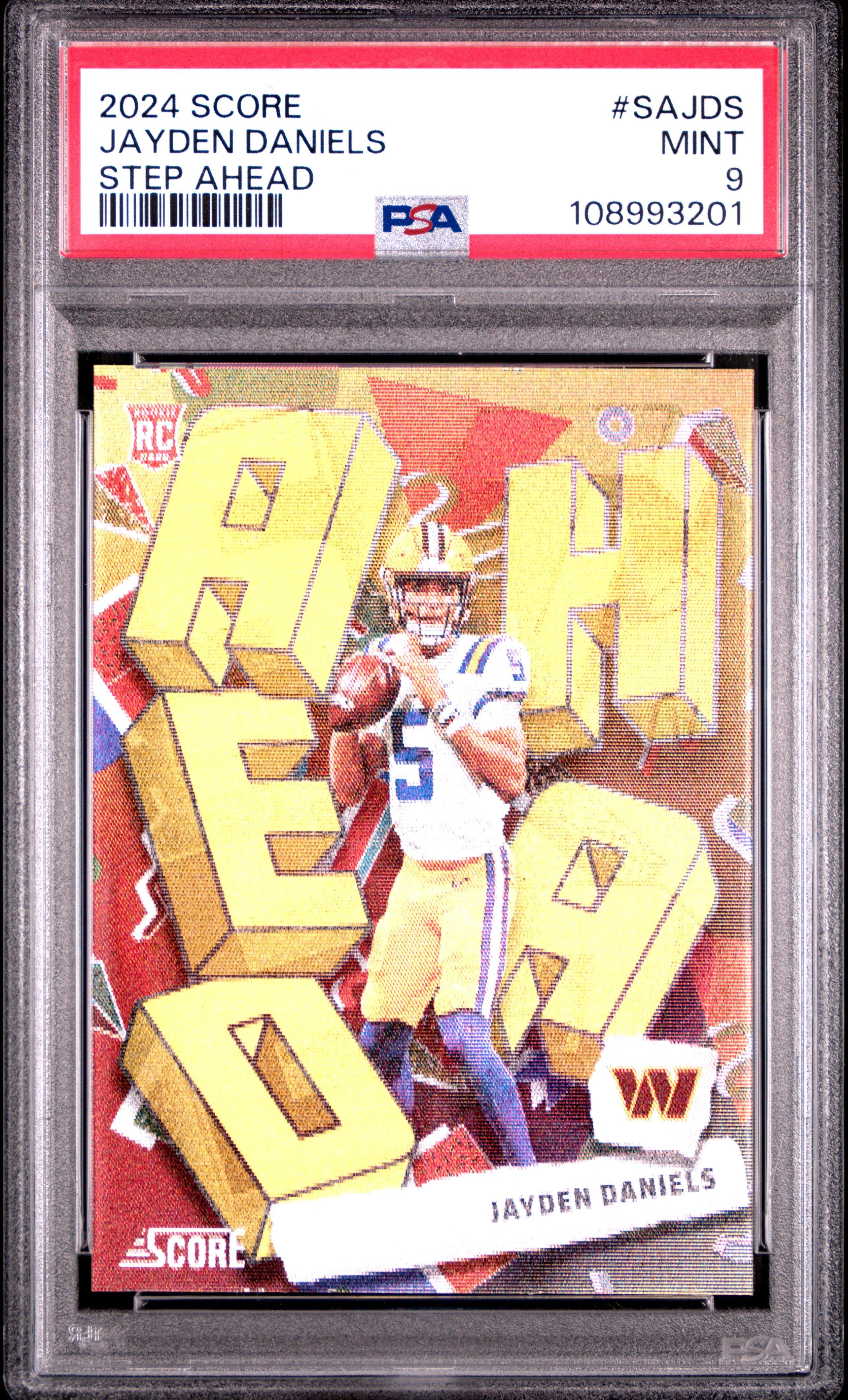 2024 Panini Score Step Ahead Sajds Jayden Daniels PSA