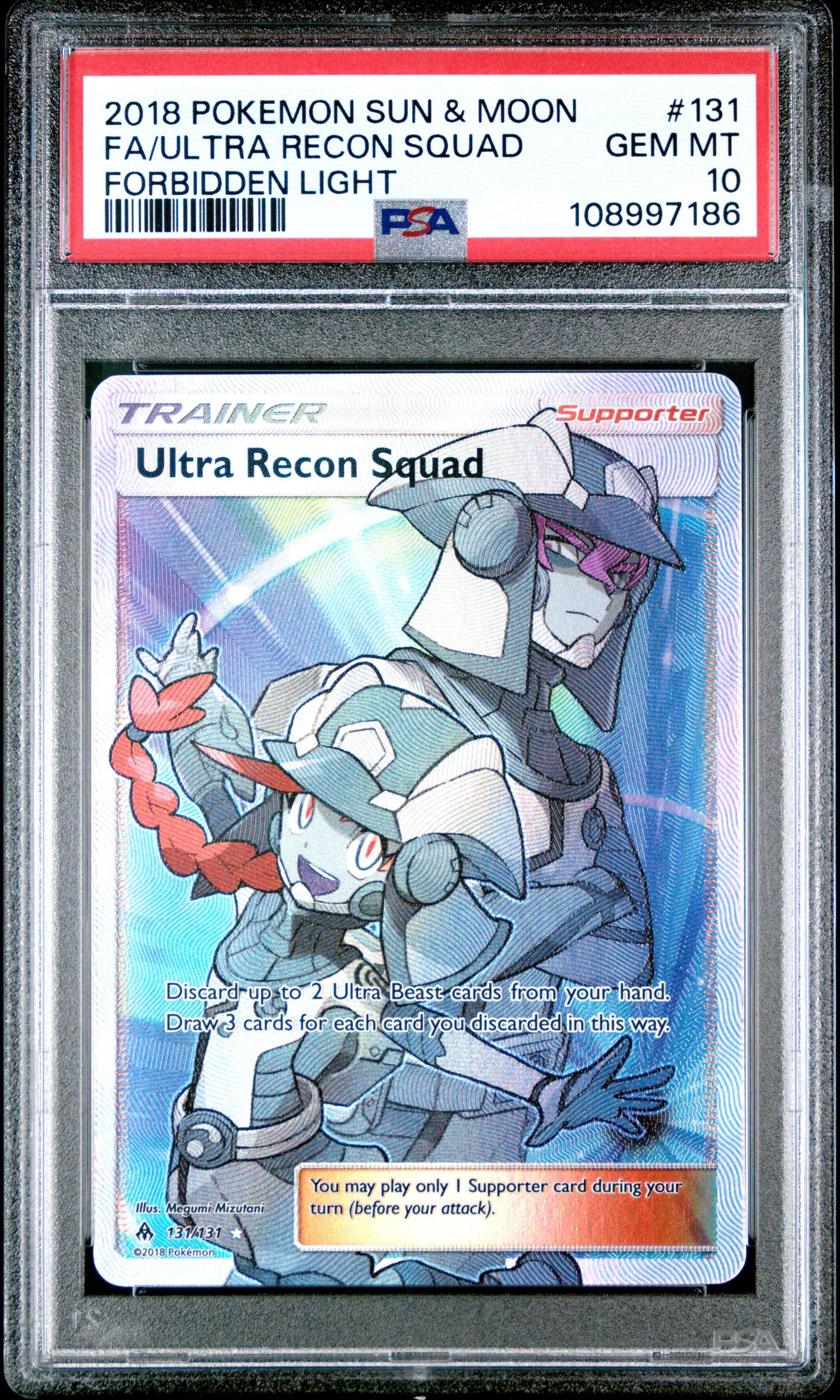 2018 Pokemon Sun & Moon Forbidden Light 131 Full Art/ultra Recon Squad PSA