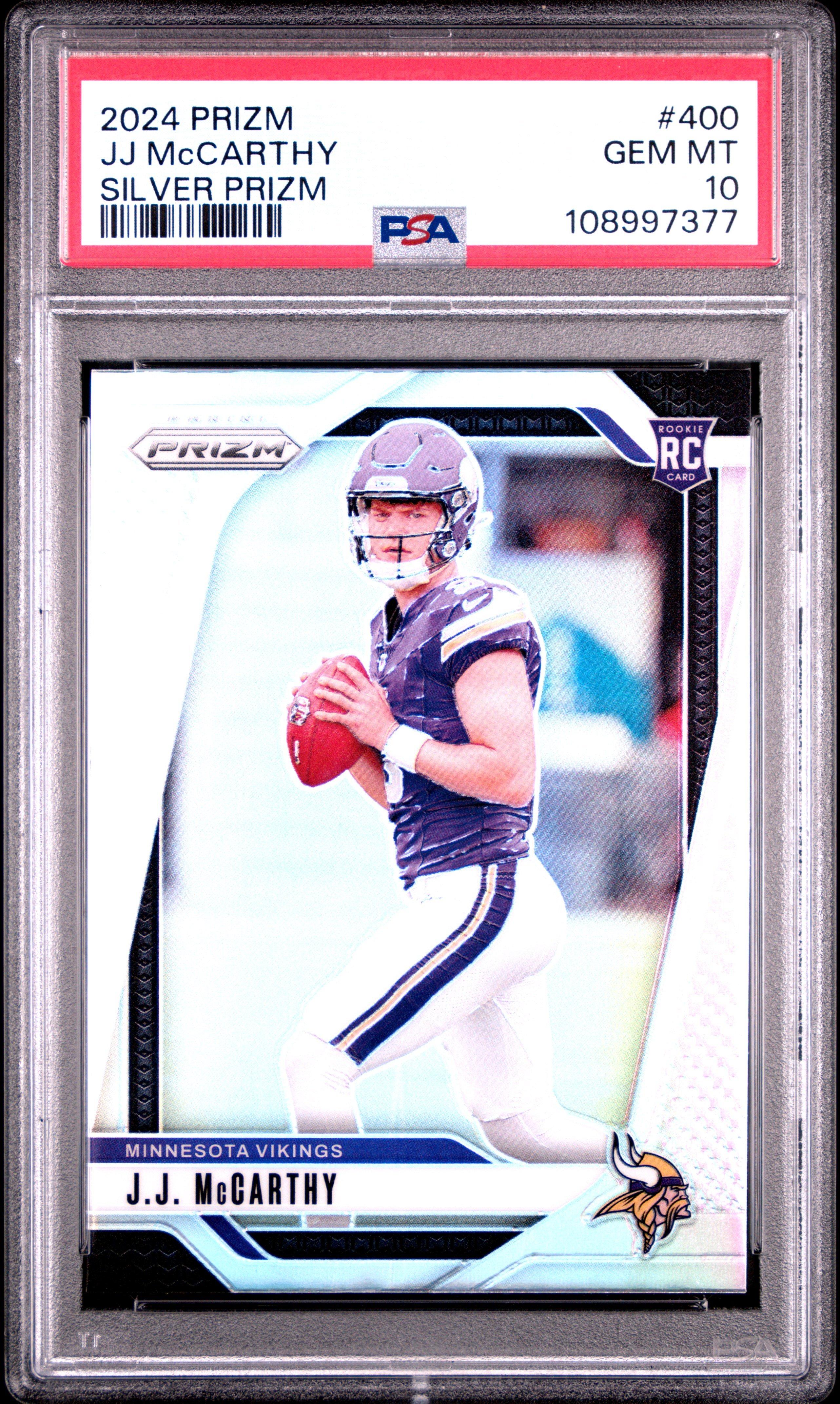 2024 Panini Prizm 400 Jj Mccarthy Silver Prizm PSA