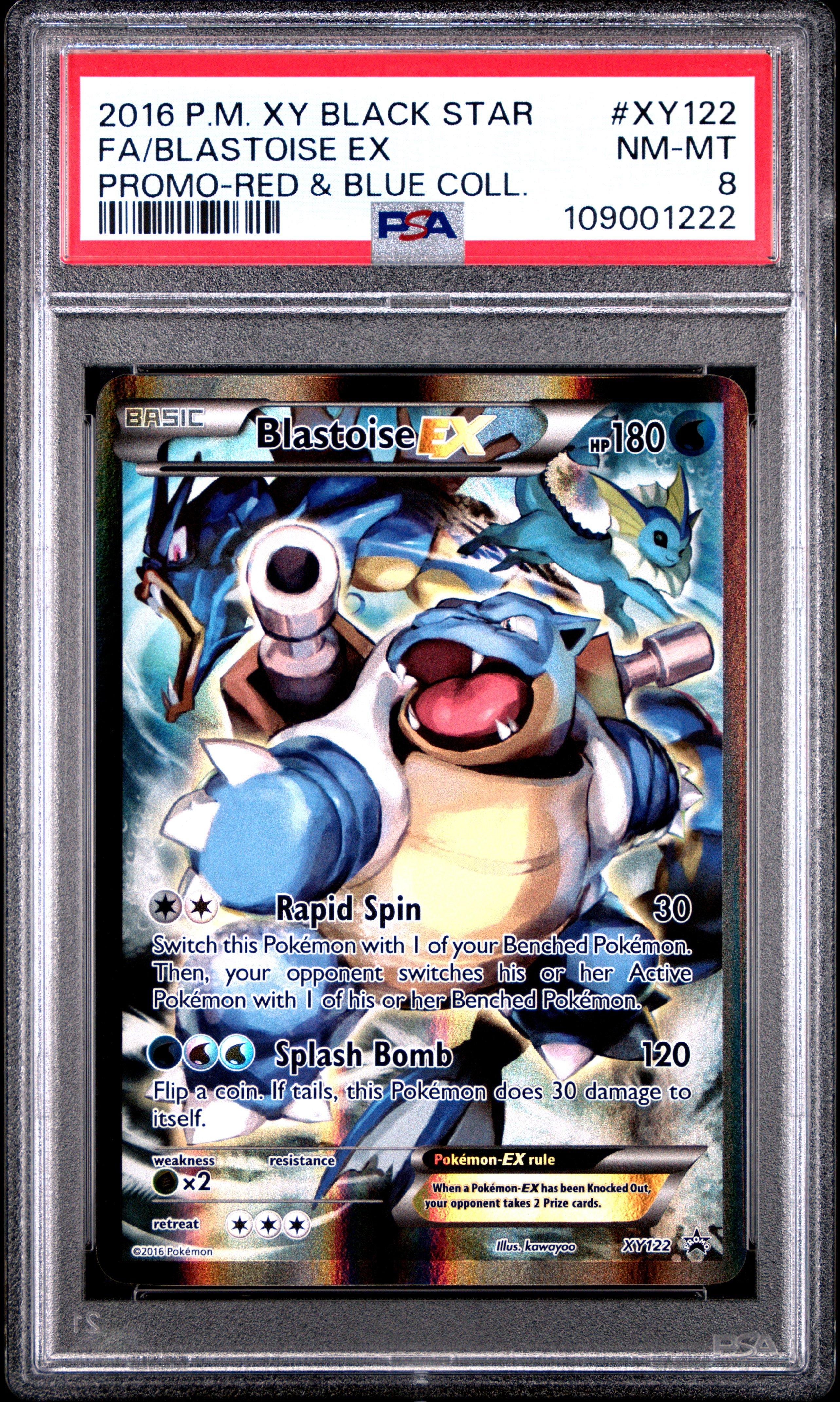 2016 Pokemon Xy Black Star Promo Xy122 Full Art/blastoise Ex Red