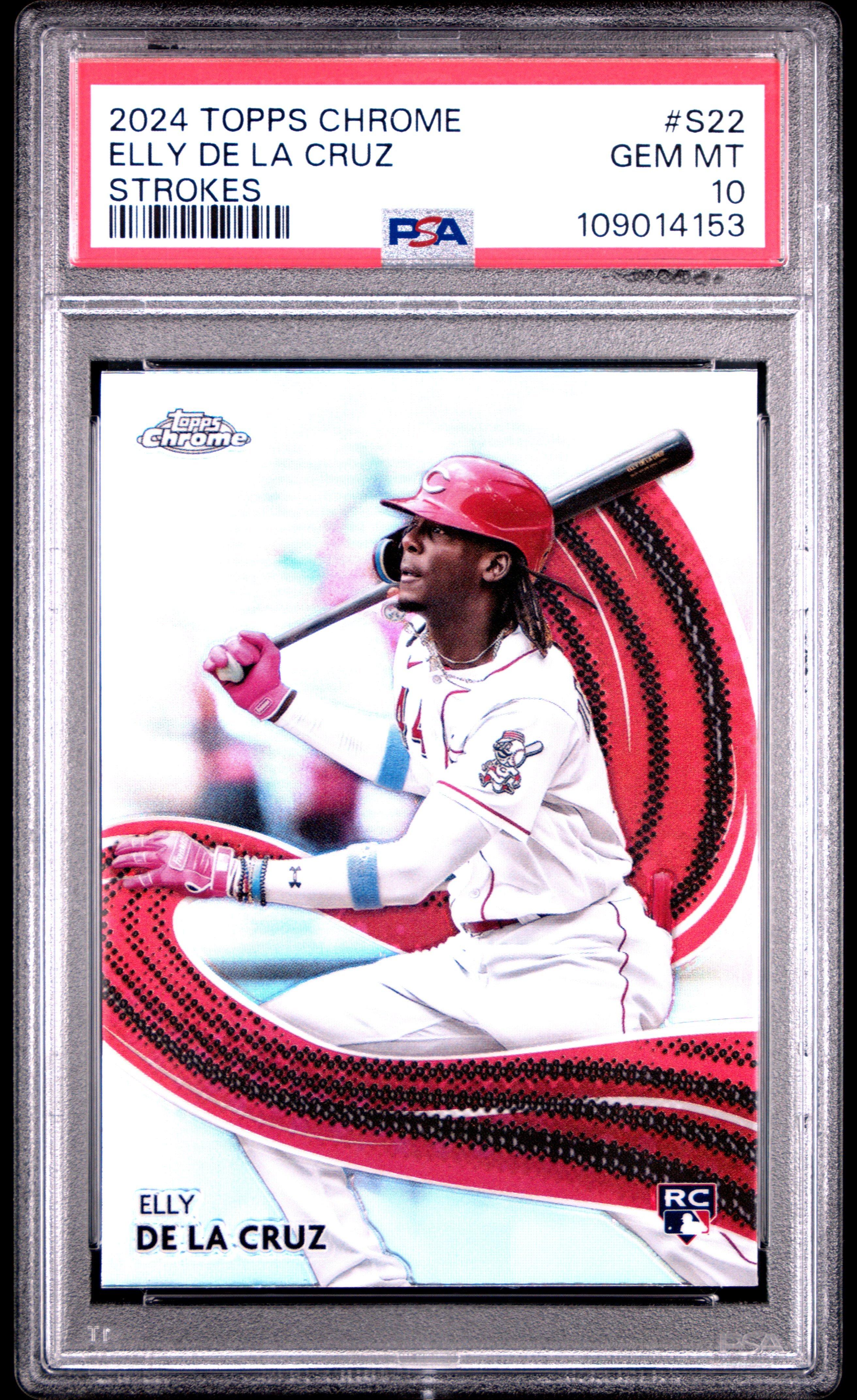 2024 Topps Chrome Strokes S22 Elly De La Cruz PSA 10