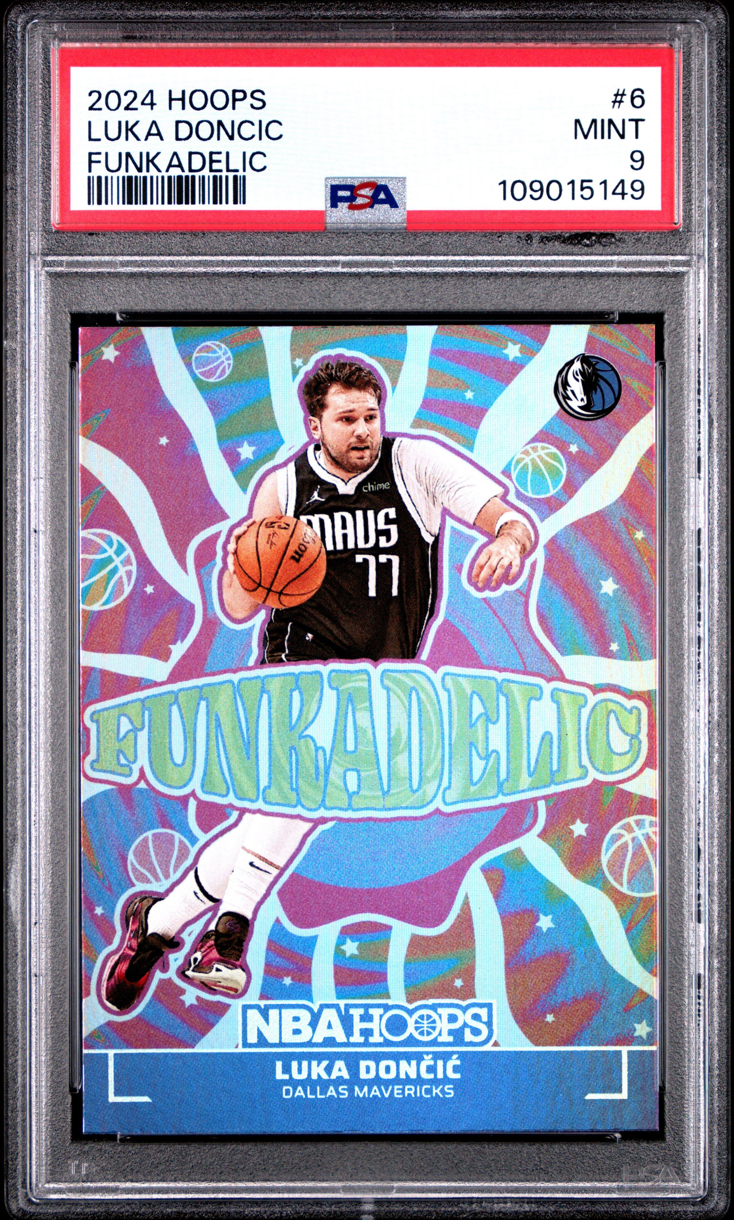 2024 Panini Nba Hoops Funkadelic 6 Luka Doncic PSA 9 Graded Card