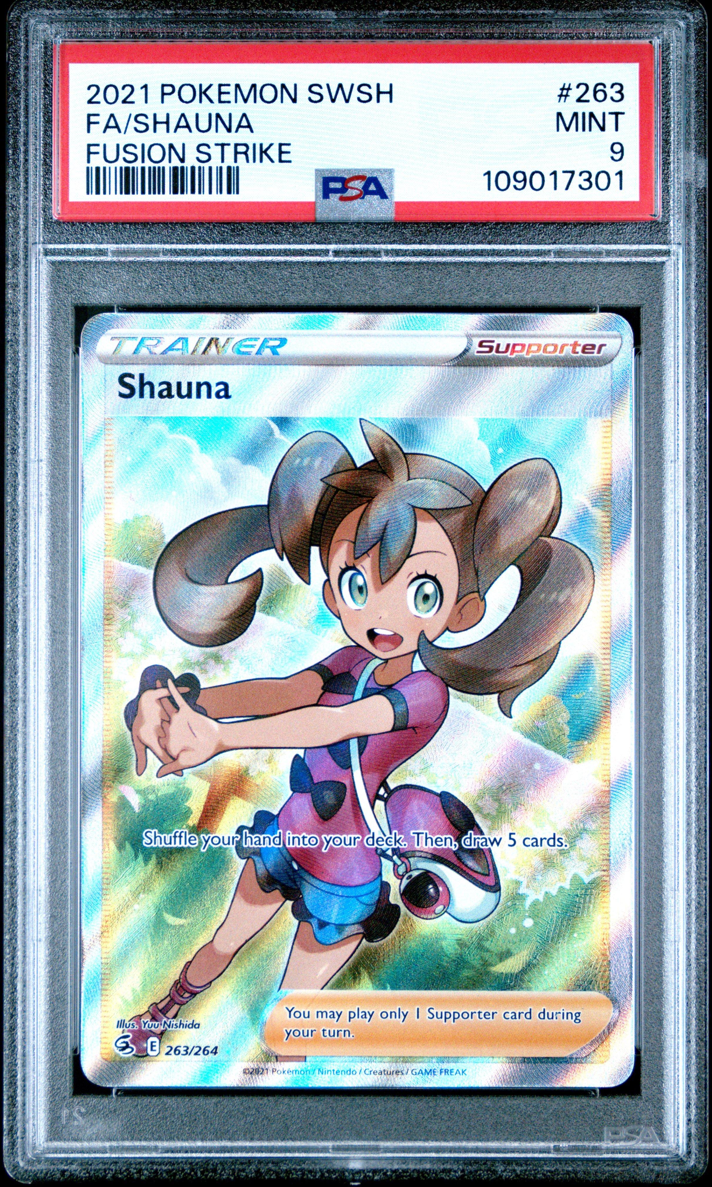 2021 ポケモンカード FA/SHAUNA - HYPER 2021 Pokemon Sword & Shield Fusion Strike 263 Full Art/shauna PSA